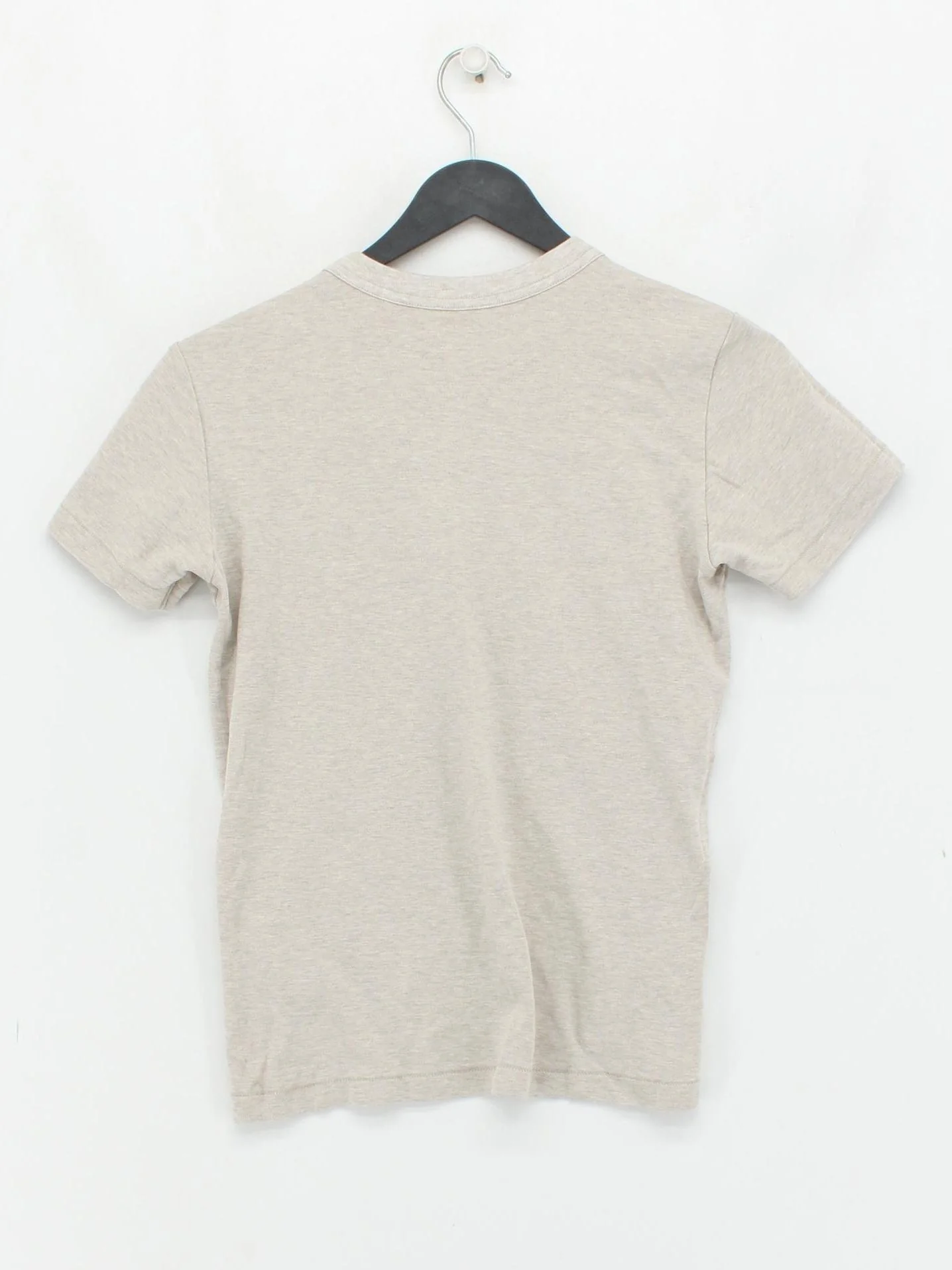 Uniqlo Men's T-Shirt S Cream 100% Cotton Basic - Image 2