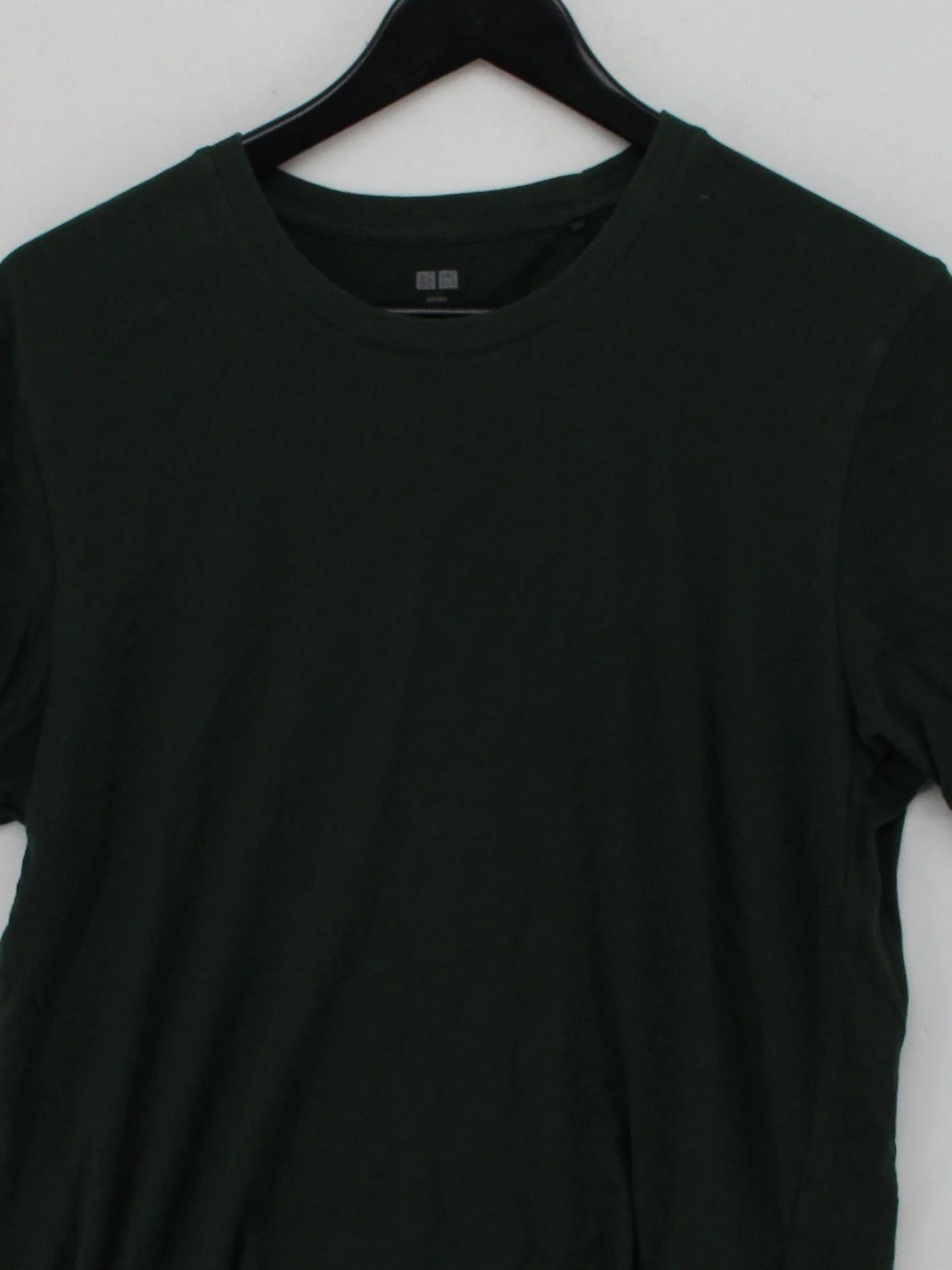 Uniqlo Men's T-Shirt S Green 100% Cotton Basic - Image 3