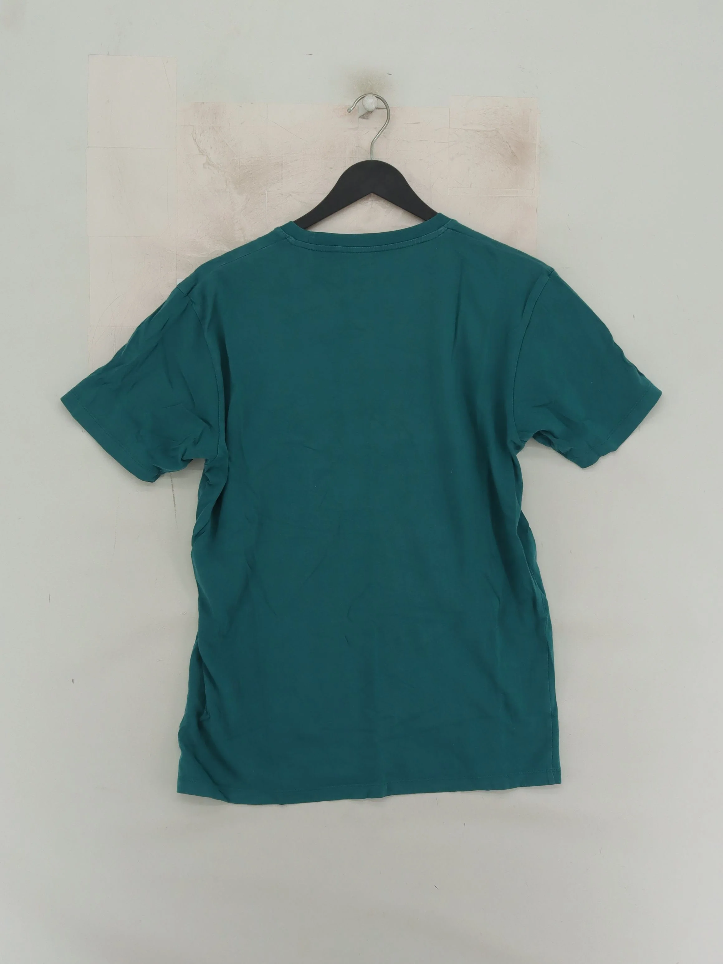 Uniqlo Men's T-Shirt S Green 100% Cotton Basic - Image 2