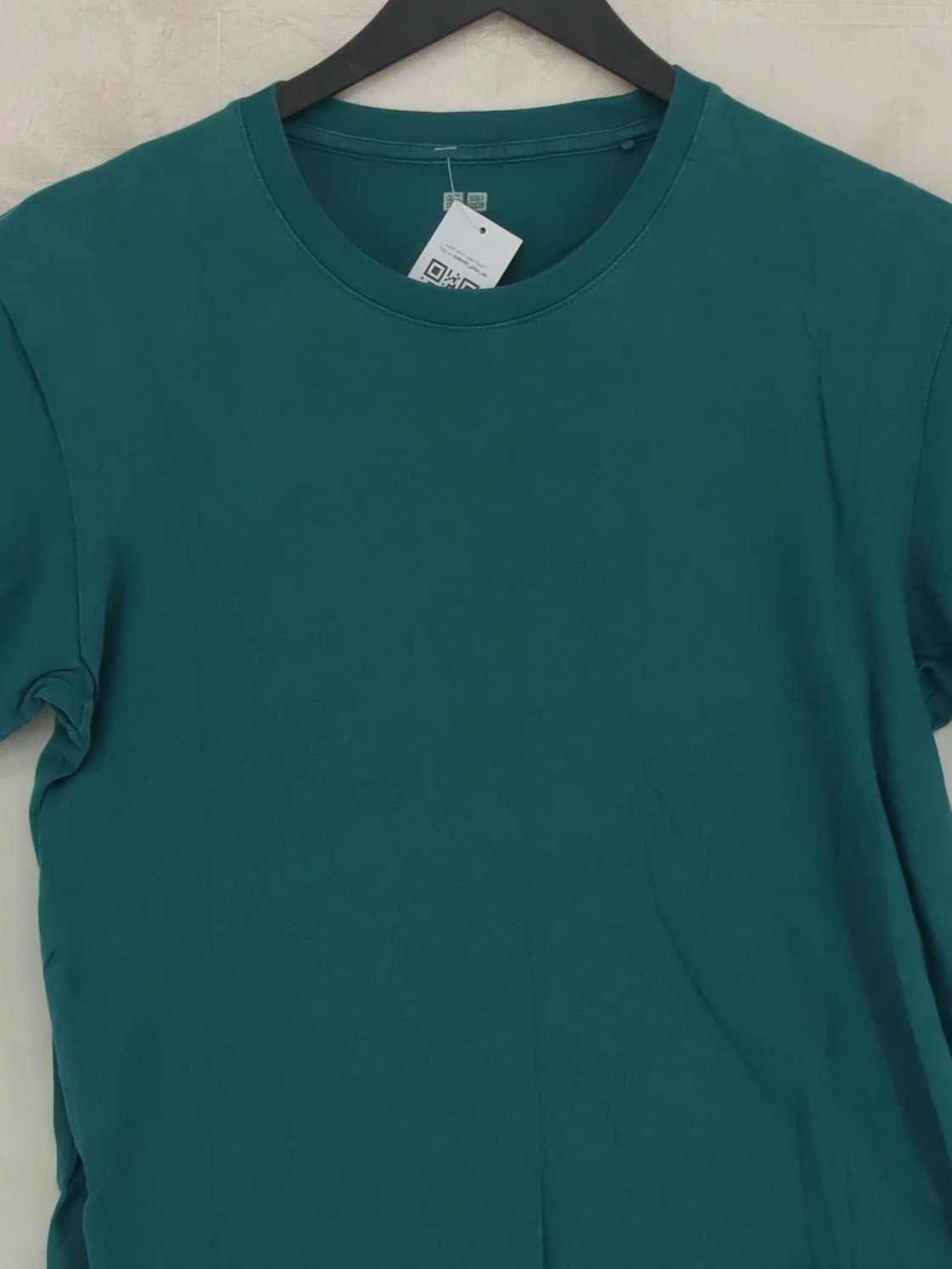 Uniqlo Men's T-Shirt S Green 100% Cotton Basic - Image 3