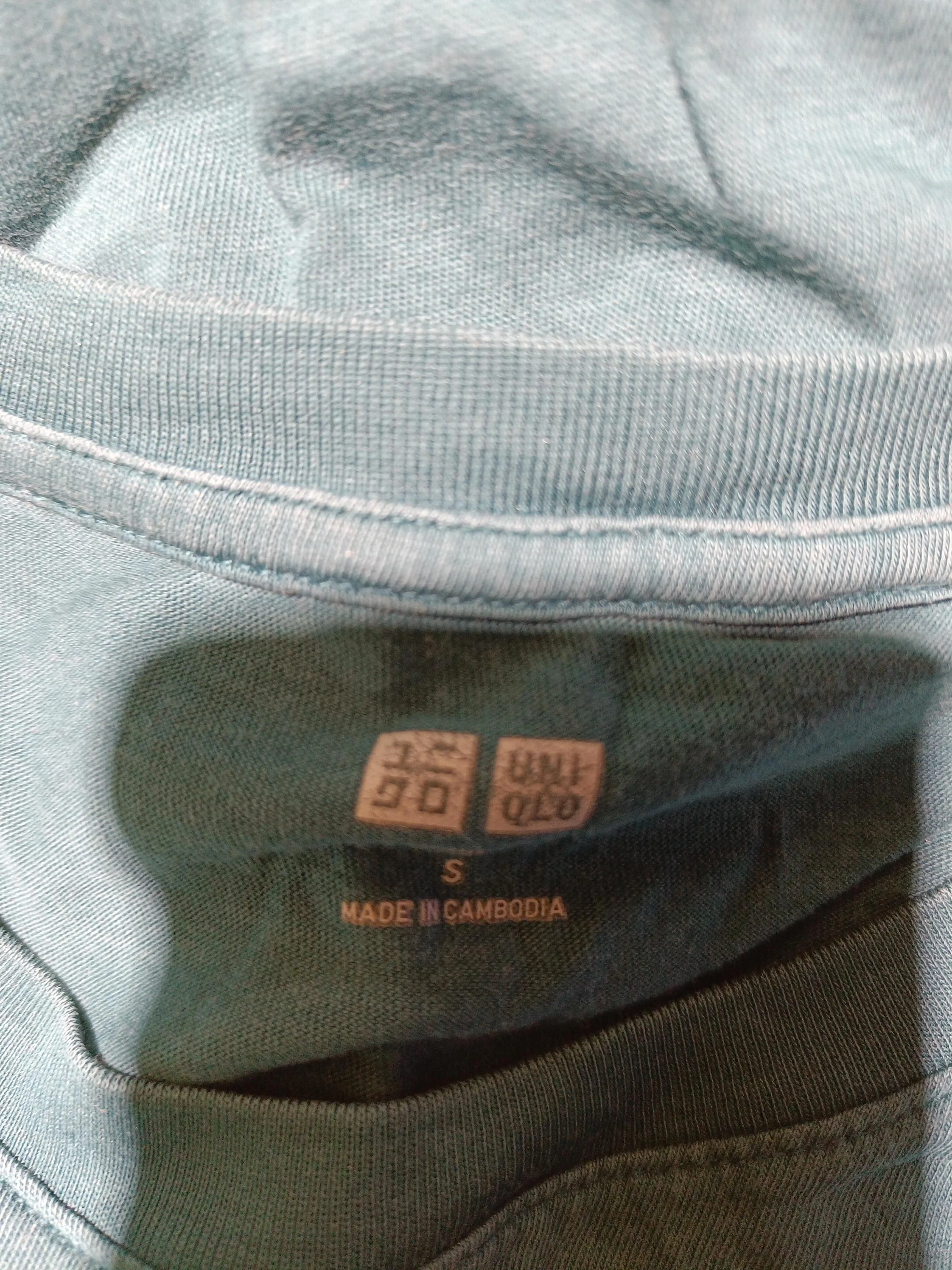 Uniqlo Men's T-Shirt S Green 100% Cotton Basic - Image 5