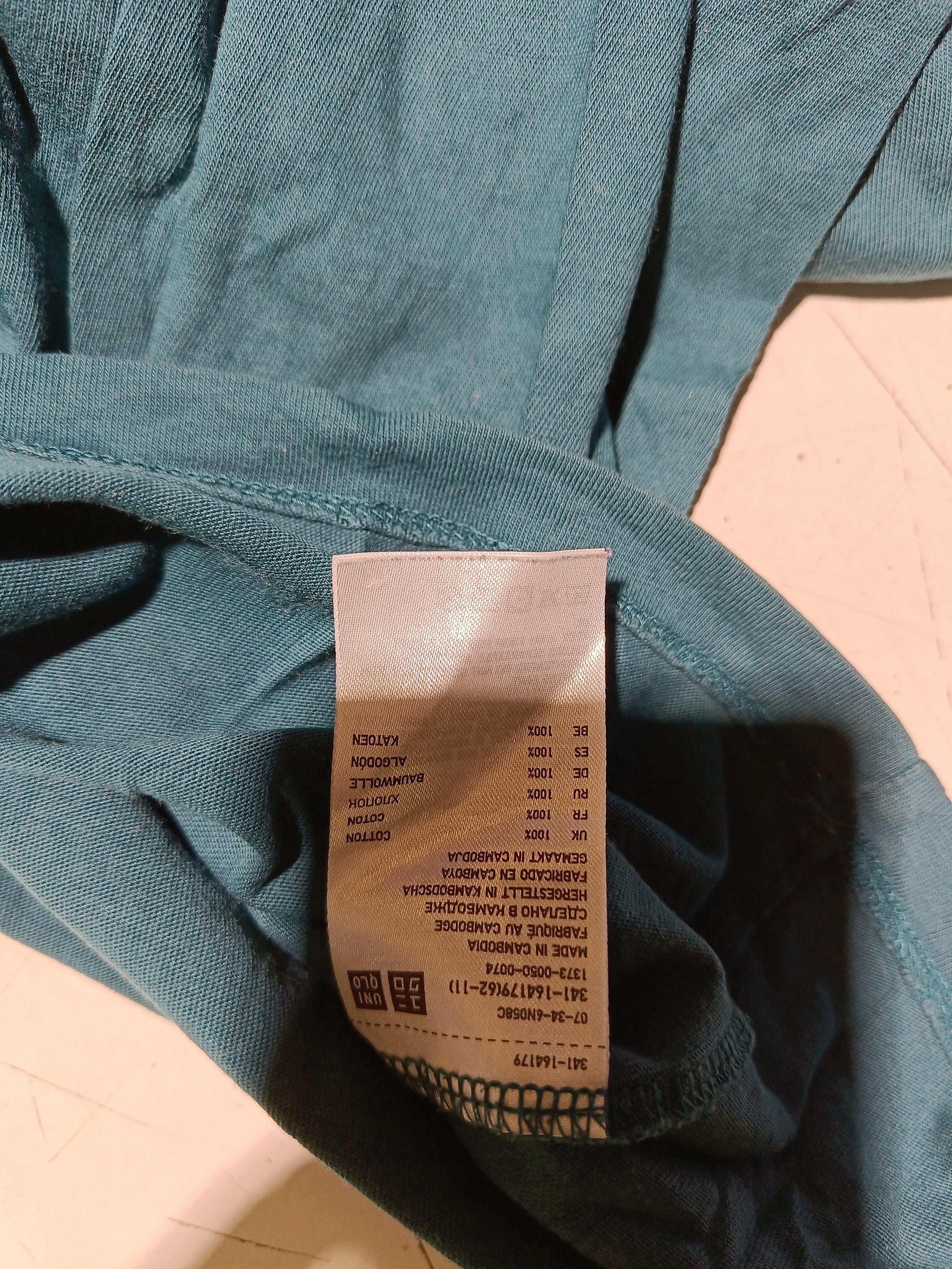Uniqlo Men's T-Shirt S Green 100% Cotton Basic - Image 6