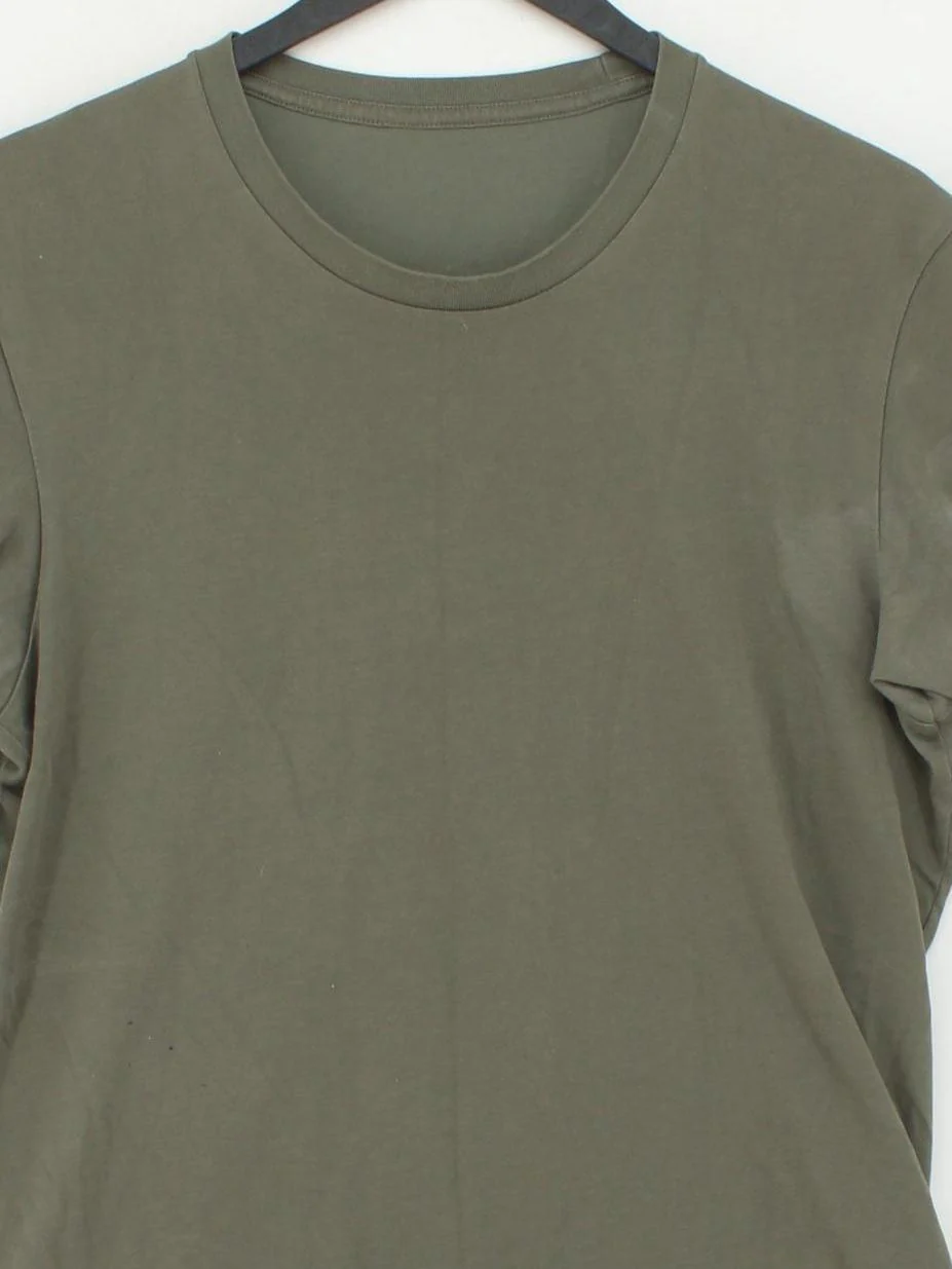 Uniqlo Men's T-Shirt S Green Cotton with Polyester Basic - Image 3