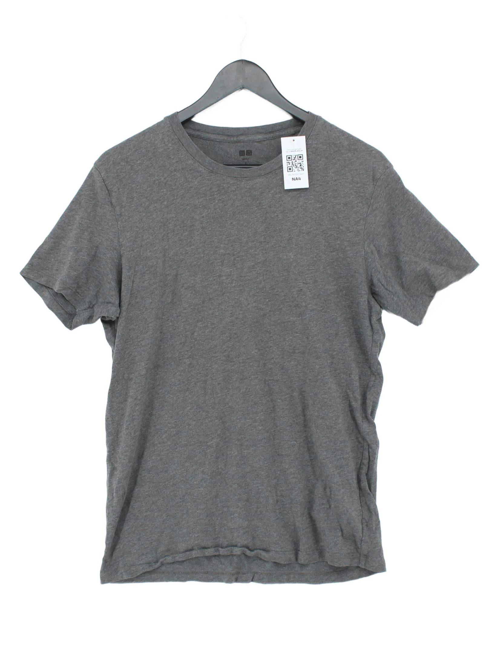 Uniqlo Men's T-Shirt S Grey 100% Cotton Basic