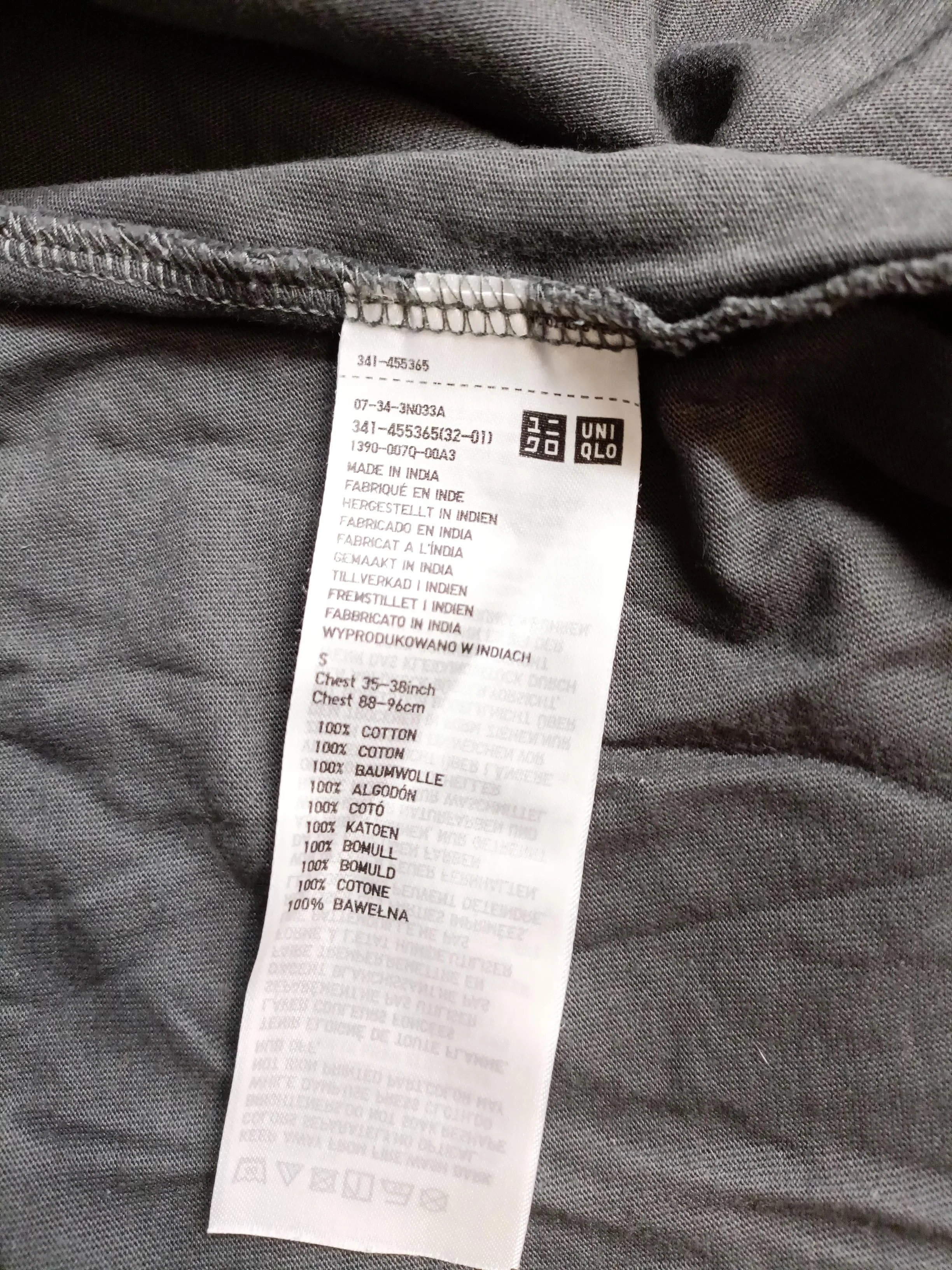 Uniqlo Men's T-Shirt S Grey 100% Cotton Basic - Image 6