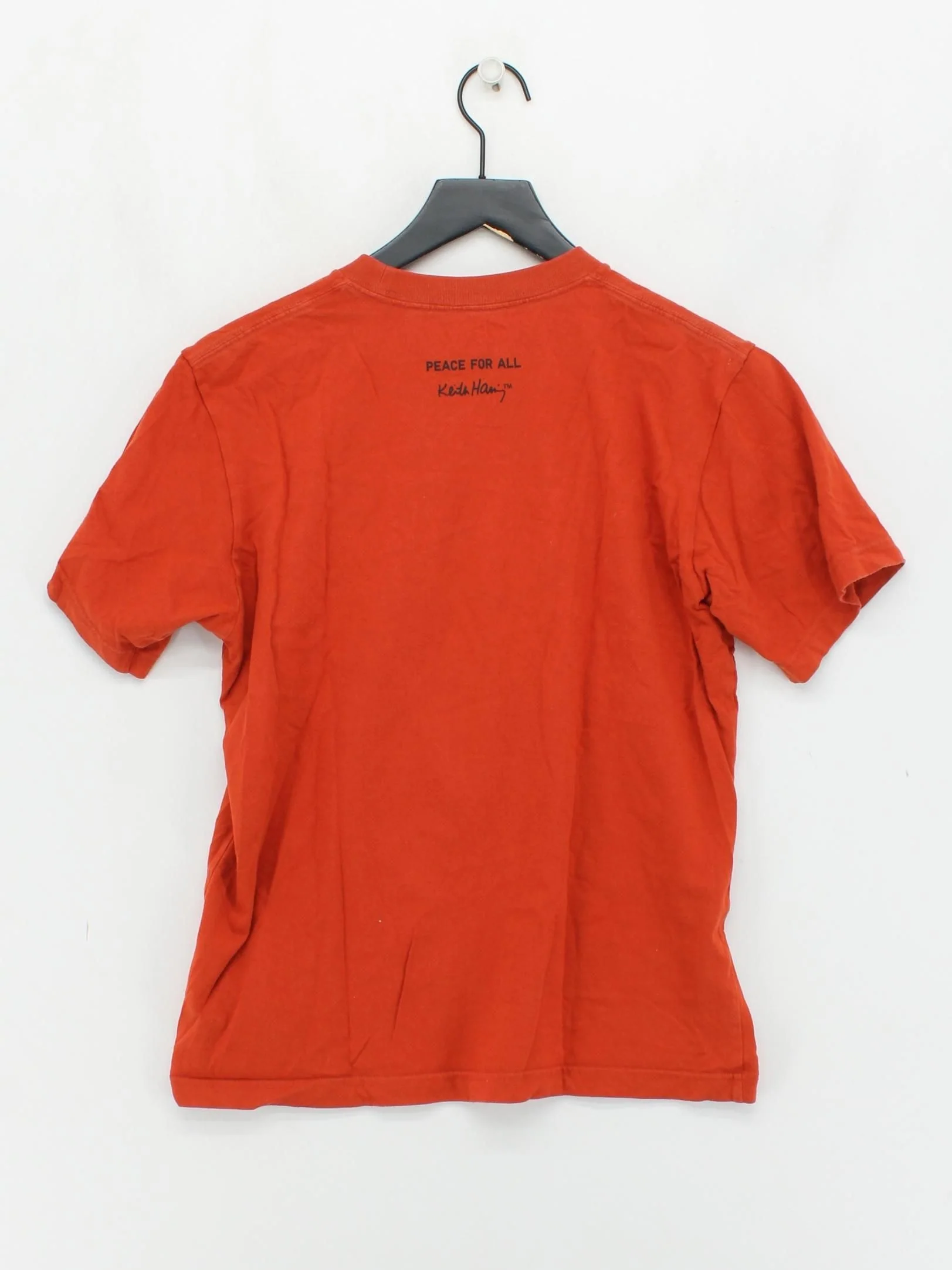 Uniqlo Men's T-Shirt S Orange Graphic 100% Cotton Basic - Image 2