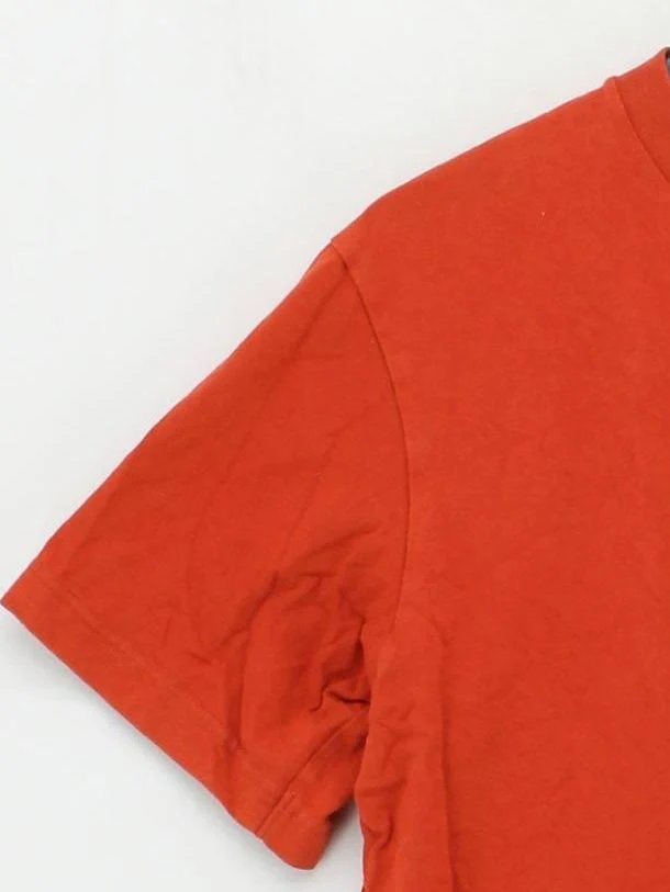 Uniqlo Men's T-Shirt S Orange Graphic 100% Cotton Basic - Image 4
