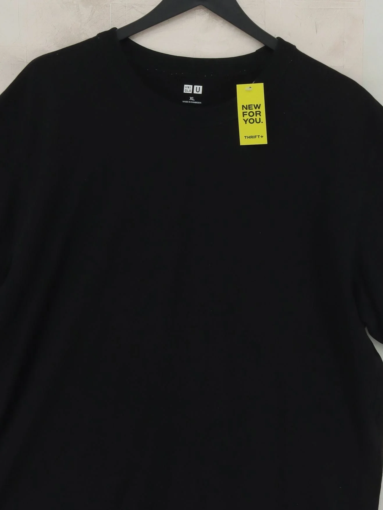 Uniqlo Men's T-Shirt XL Black 100% Cotton Basic - Image 3