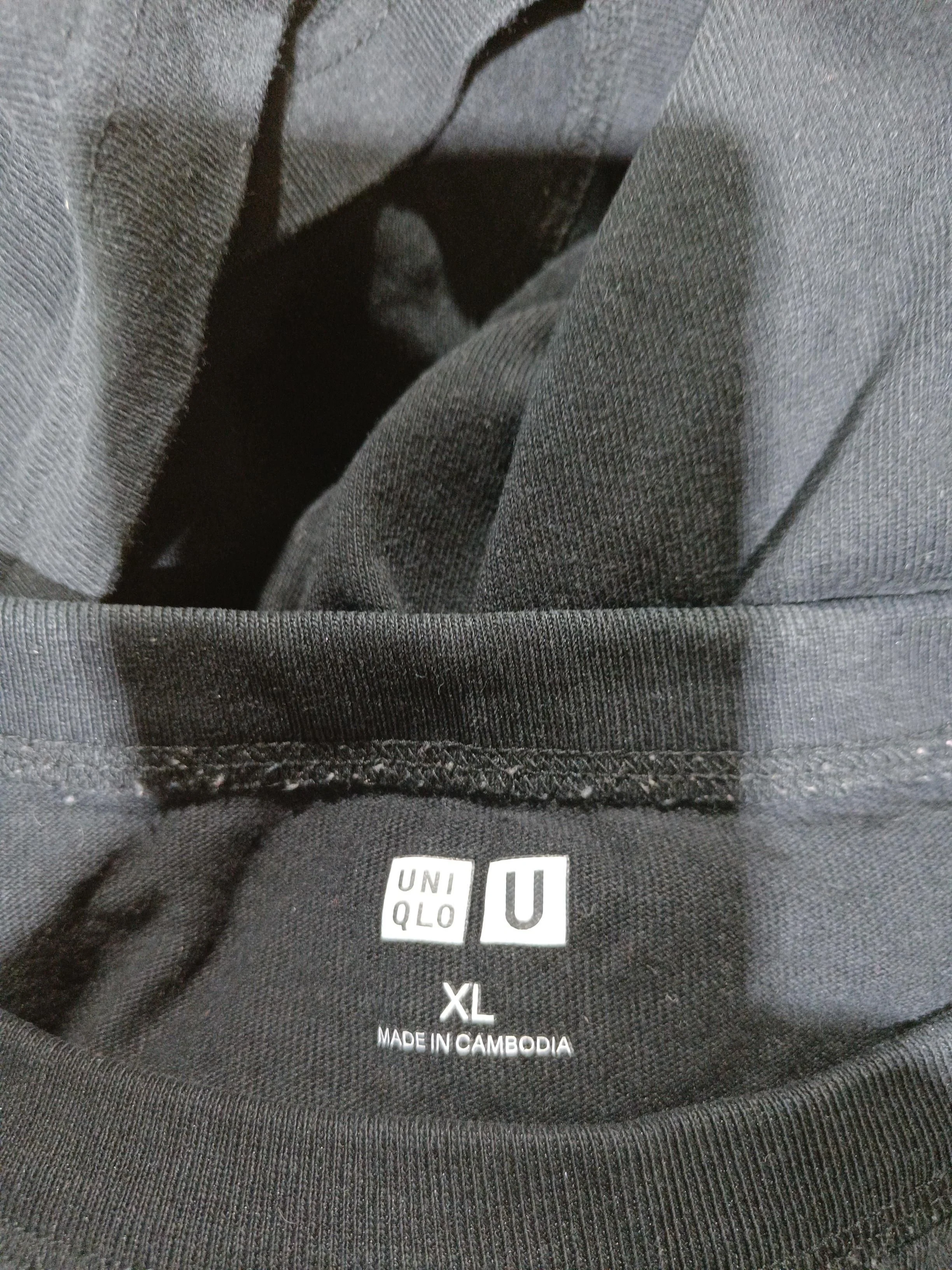 Uniqlo Men's T-Shirt XL Black 100% Cotton Basic - Image 5