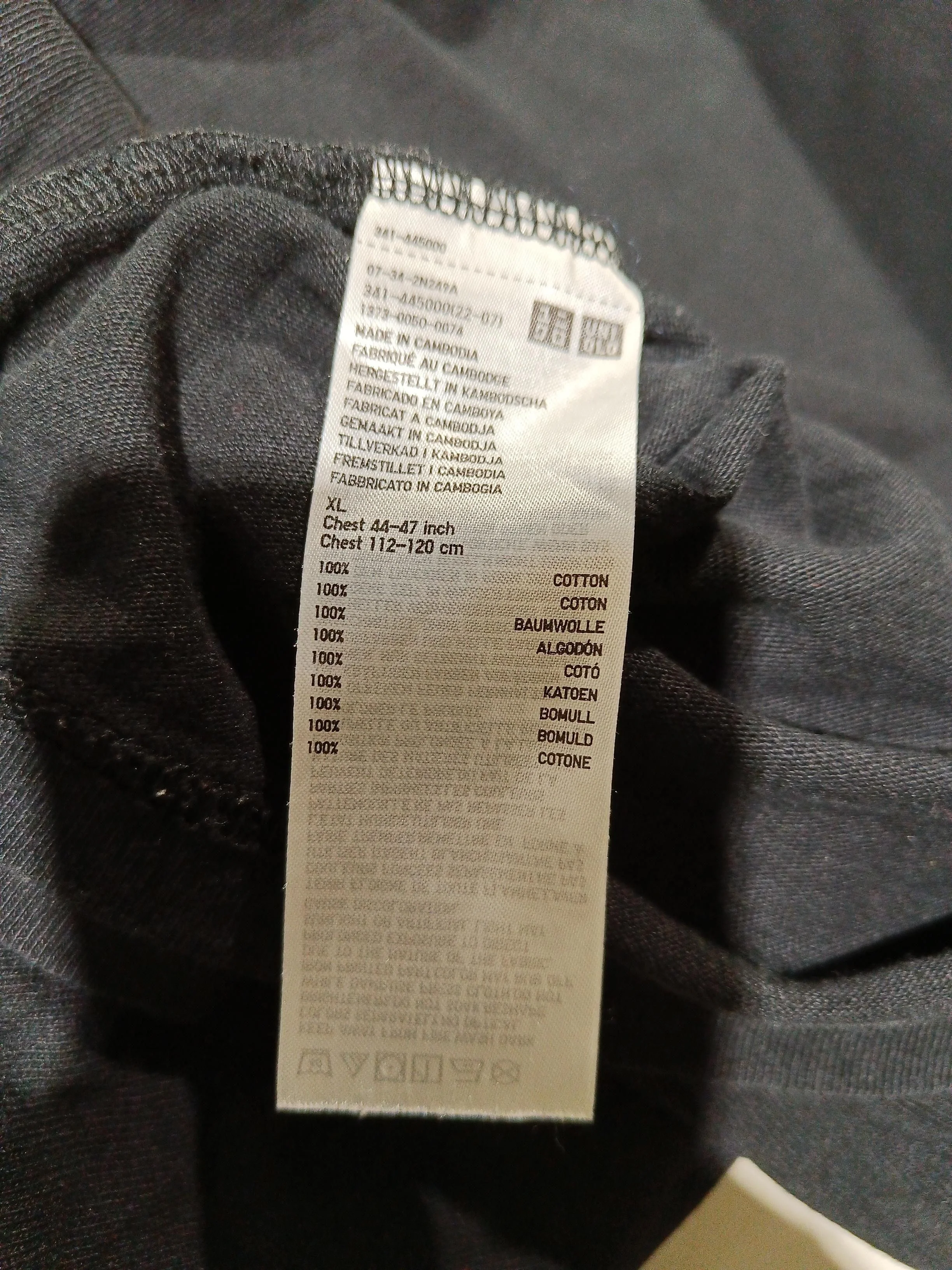Uniqlo Men's T-Shirt XL Black 100% Cotton Basic - Image 6