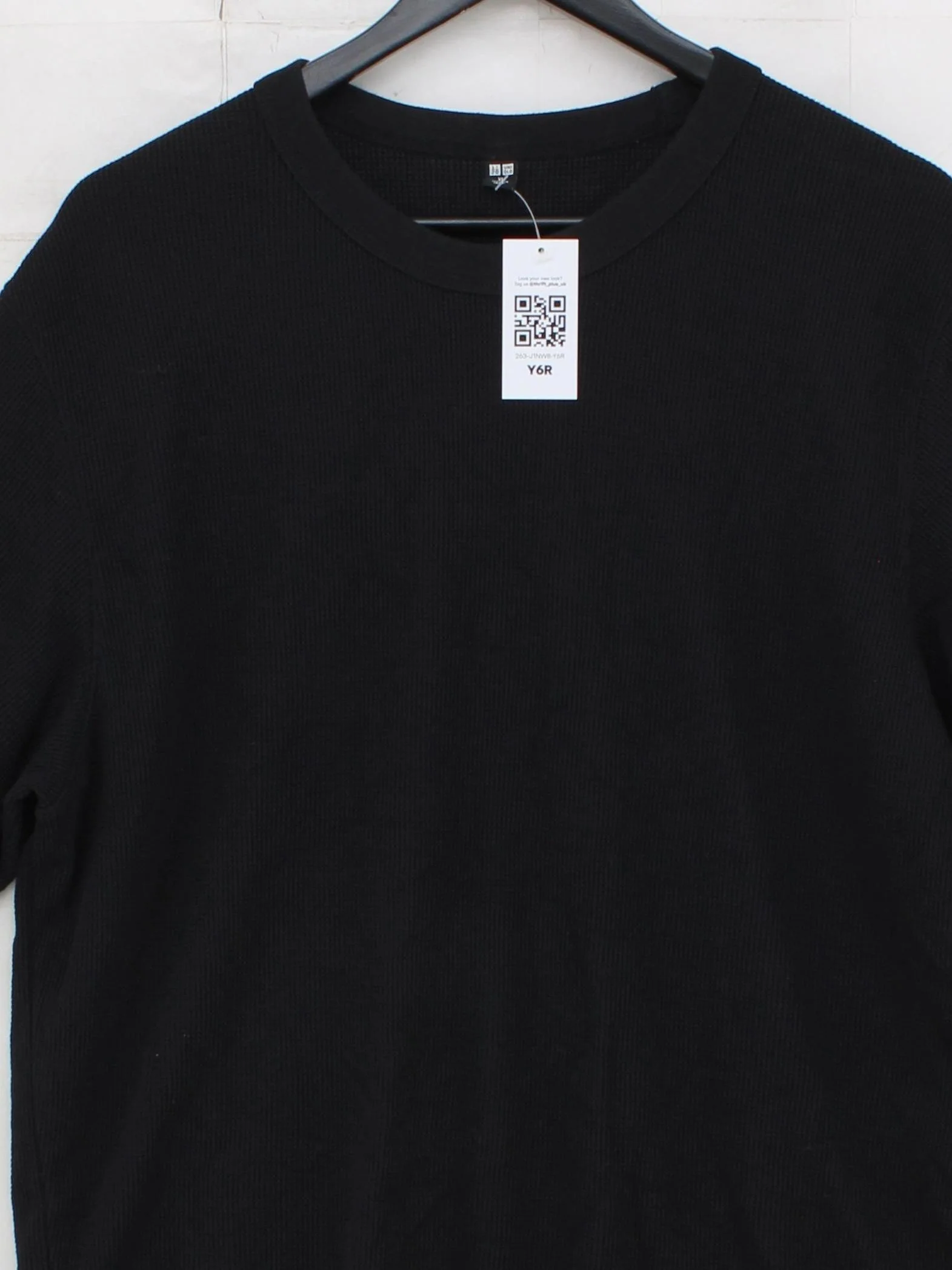 Uniqlo Men's T-Shirt XL Black Cotton with Polyester Basic - Image 3