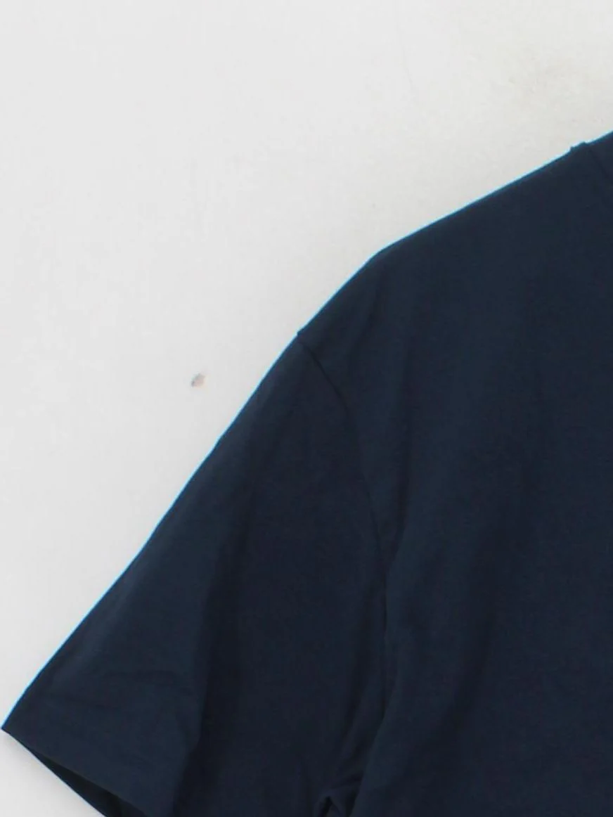 Uniqlo Men's T-Shirt XL Blue Cotton with Elastane Basic - Image 4