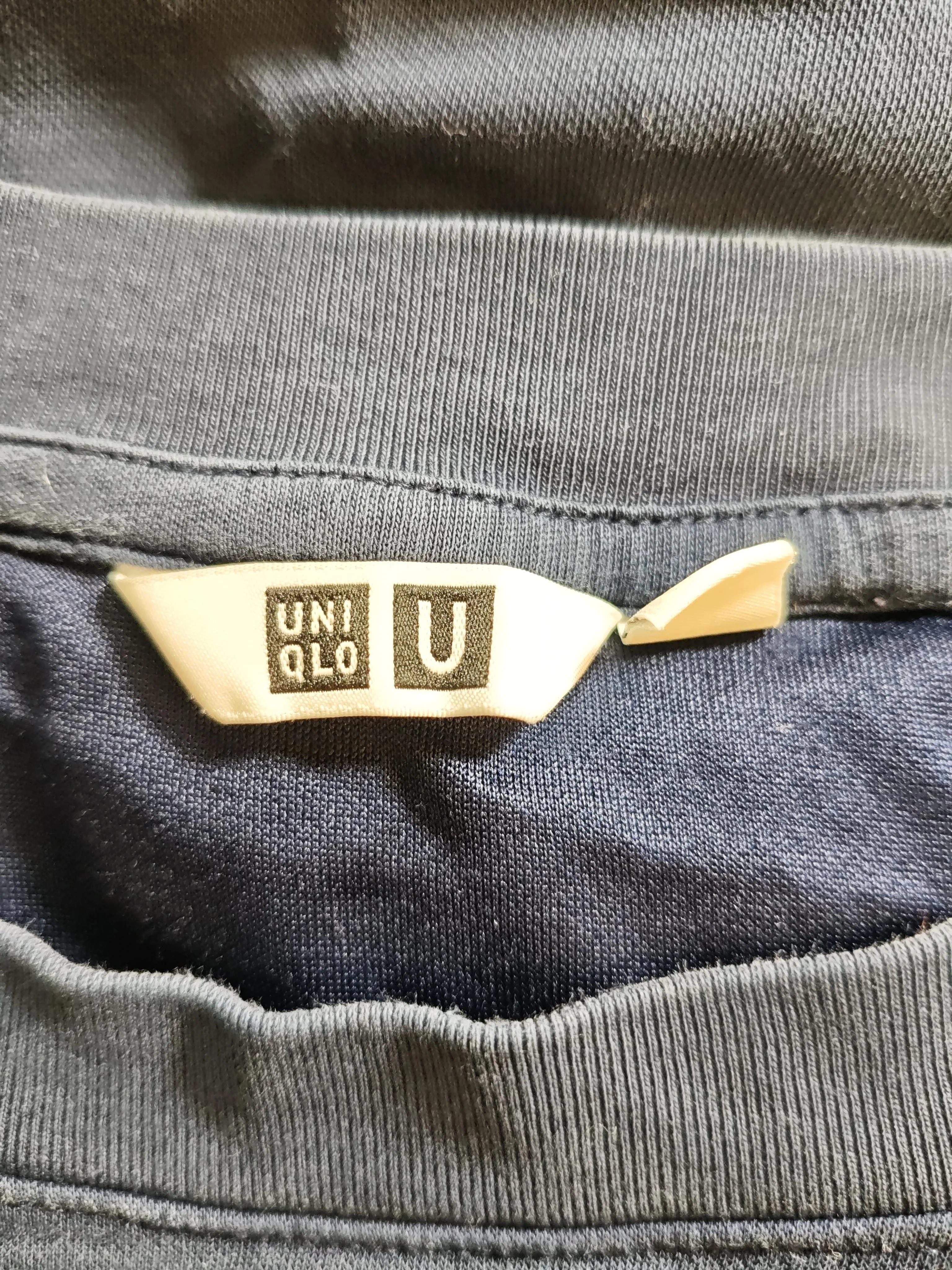 Uniqlo Men's T-Shirt XL Blue Cotton with Polyester, Elastane Basic - Image 6