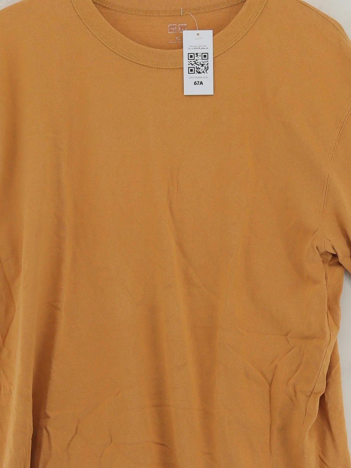 Uniqlo Men's T-Shirt XL Tan 100% Cotton Basic - Image 3