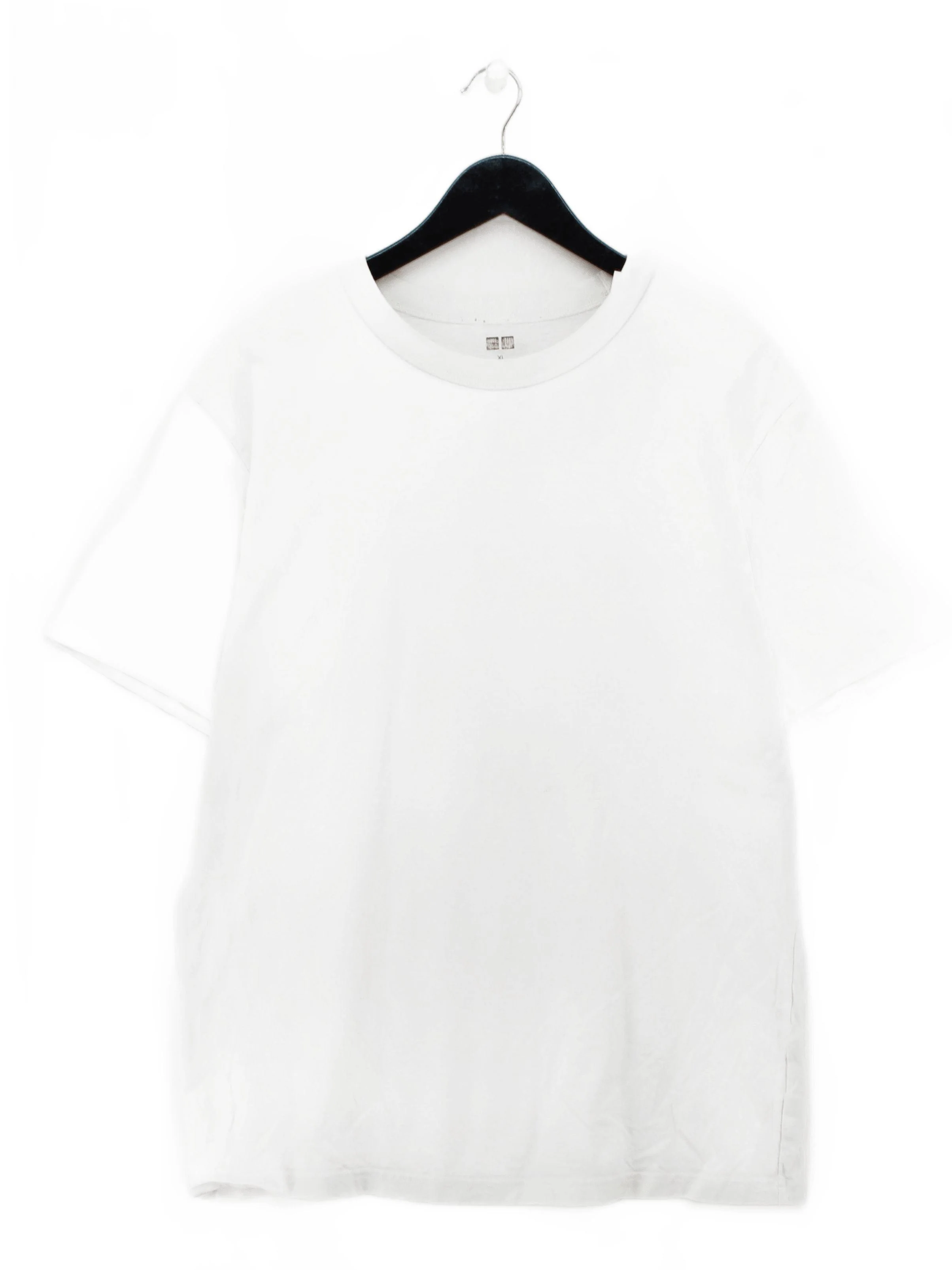 Uniqlo Men's T-Shirt XL White 100% Cotton Basic