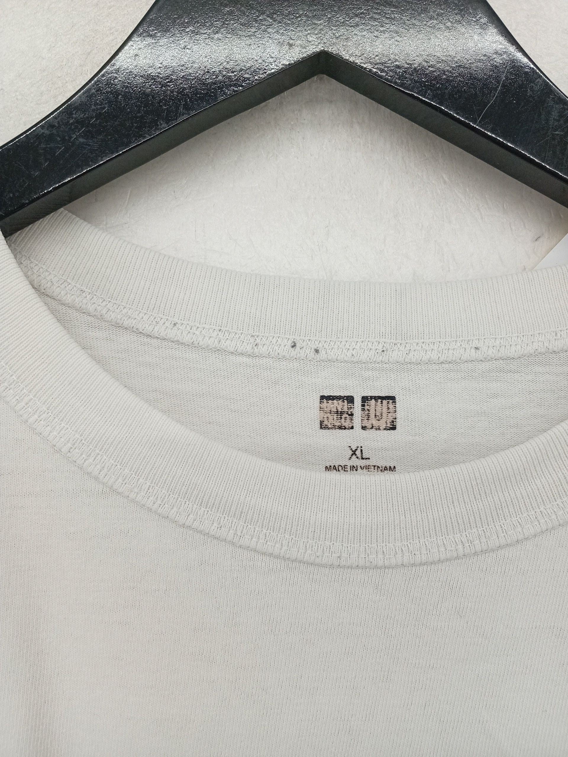 Uniqlo Men's T-Shirt XL White 100% Cotton Basic - Image 6