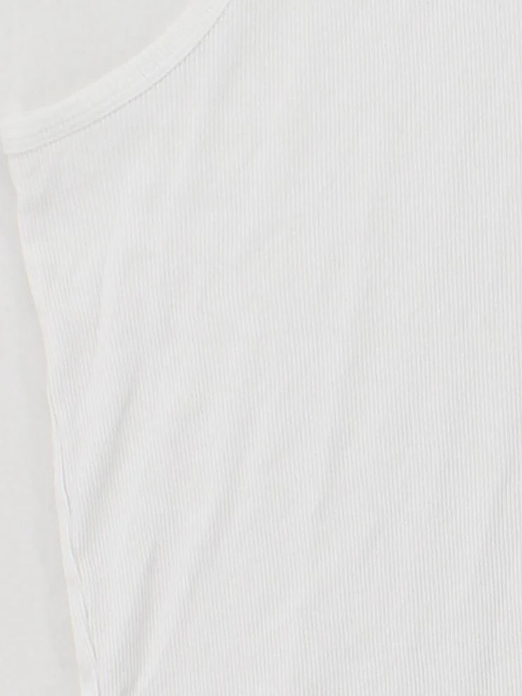Uniqlo Men's T-Shirt XL White Cotton with Polyester Sleeveless Round Neck Basic - Image 4