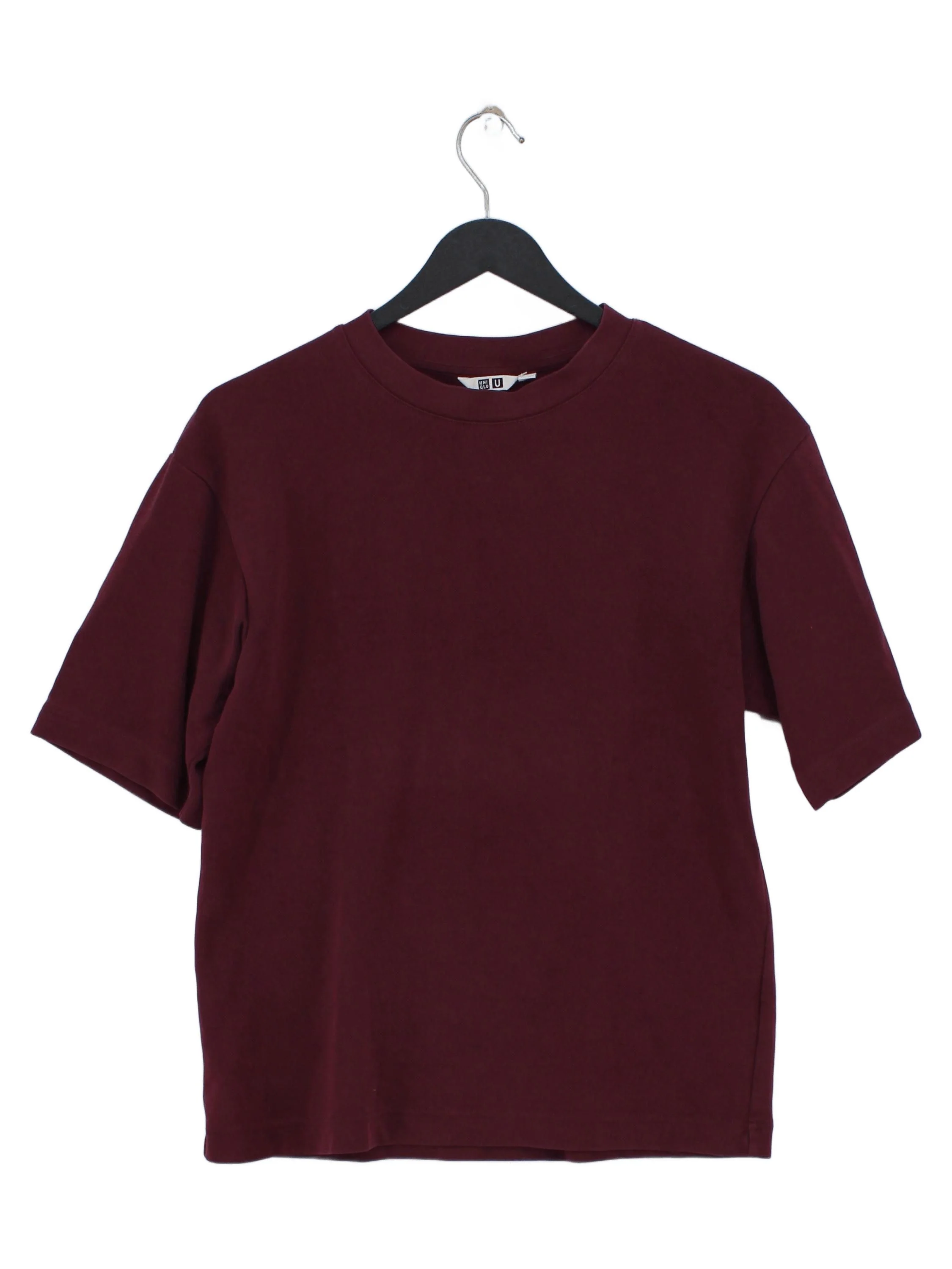 Uniqlo Men's T-Shirt XS Red Cotton with Polyester Basic