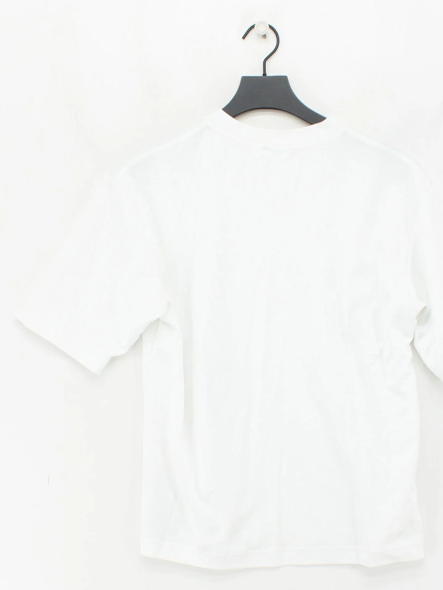 Uniqlo Men's T-Shirt XS White Cotton with Polyester, Elastane Basic - Image 2