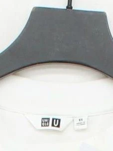 Uniqlo Men's T-Shirt XS White Cotton with Polyester, Elastane Basic - Image 3