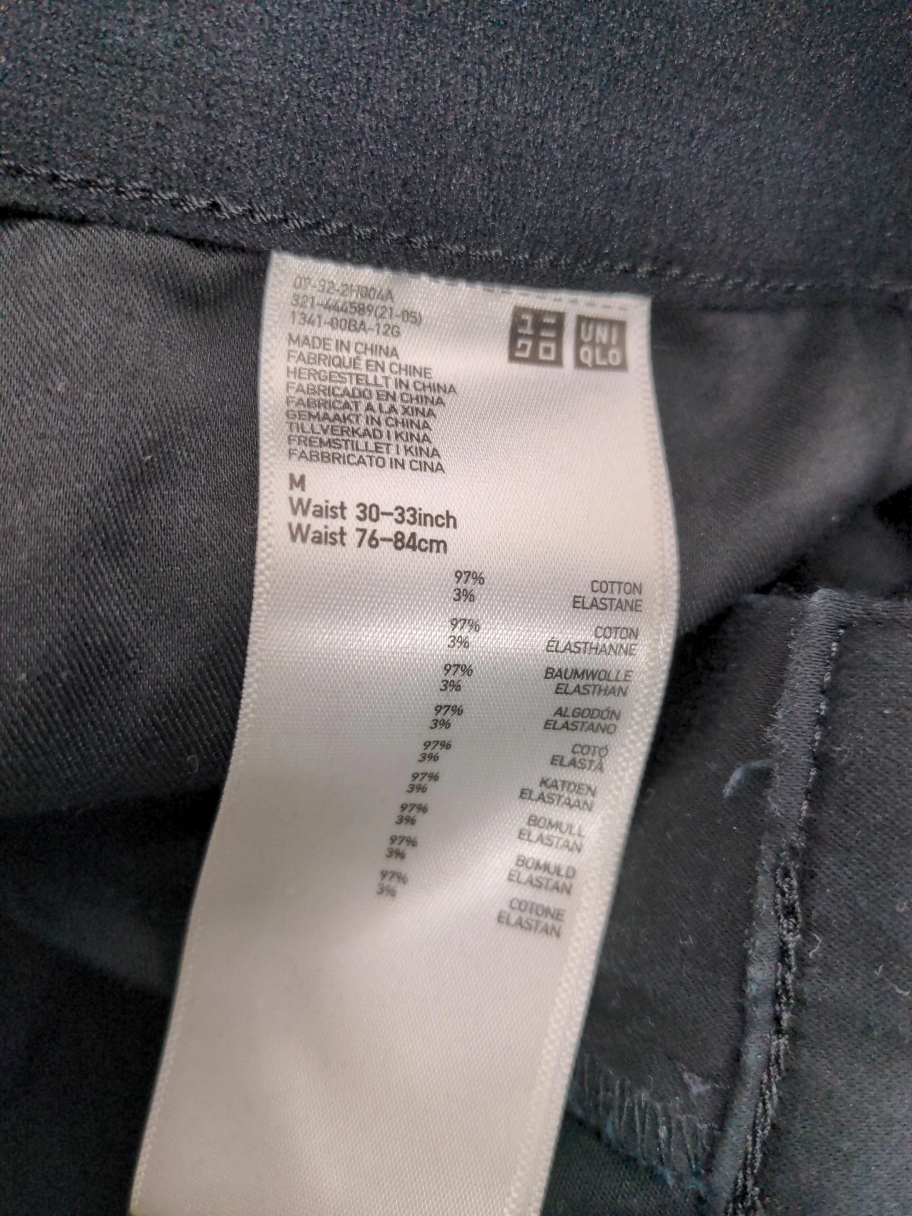 Uniqlo Men's Trousers M Black Cotton with Elastane Tapered Chino - Image 6