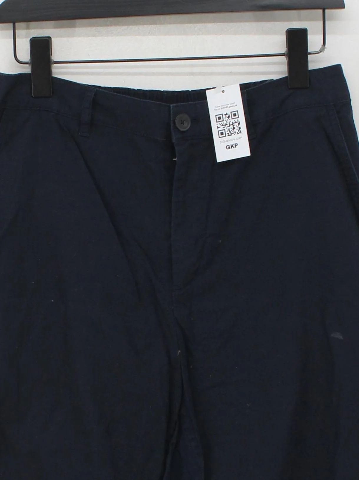 Uniqlo Men's Trousers M Blue Cotton with Linen Tapered Chino - Image 3