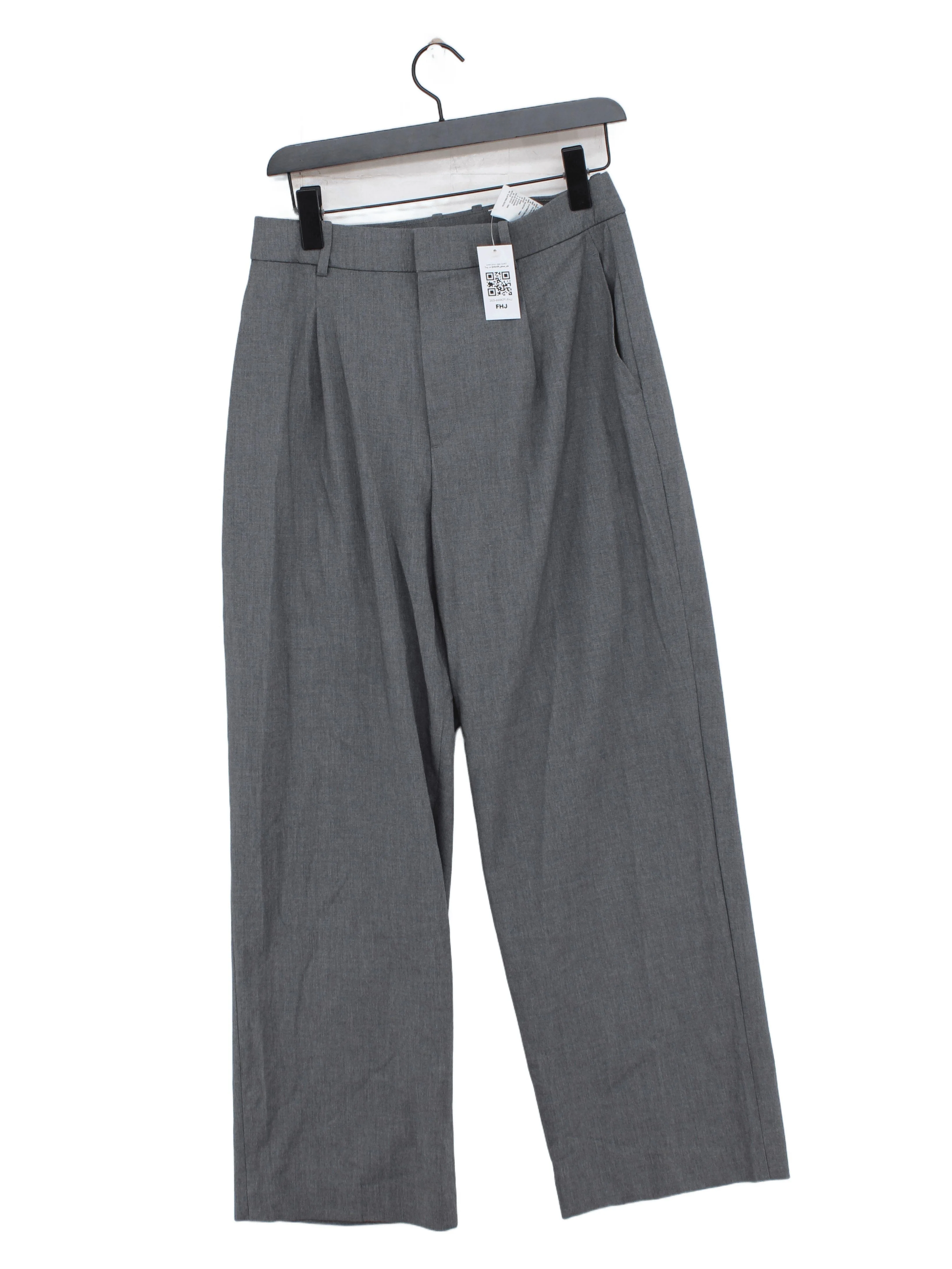 Uniqlo Men's Trousers M Grey Polyester with Viscose, Elastane Wide-Leg Chino