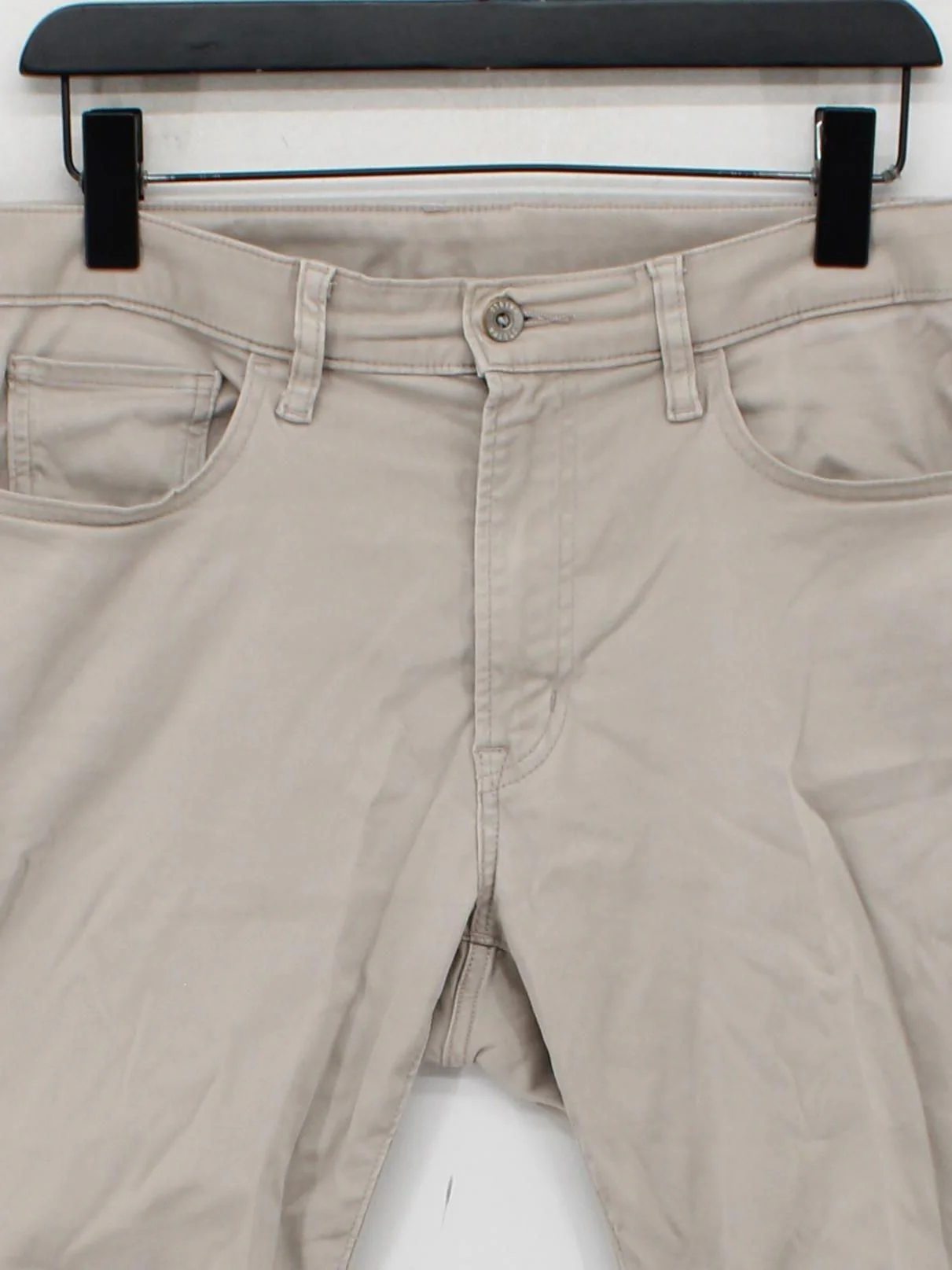 Uniqlo Men's Trousers M Tan Cotton with Elastane Straight Chino - Image 3