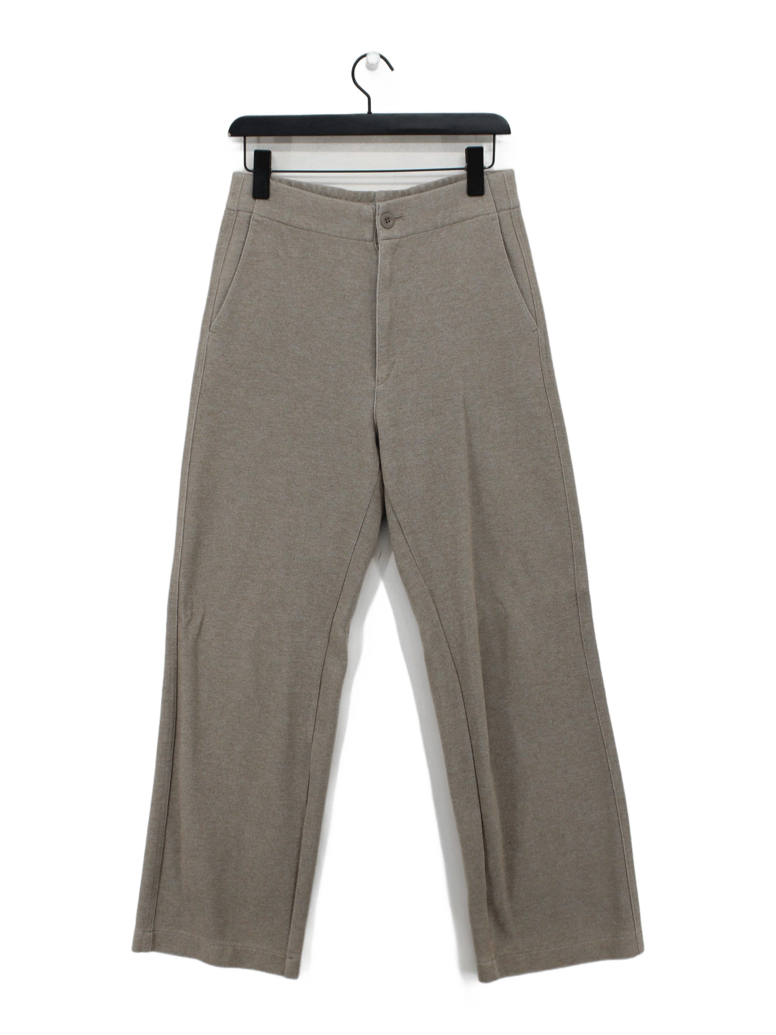 Uniqlo Men's Trousers M Tan Cotton with Polyester Wide-Leg Chino