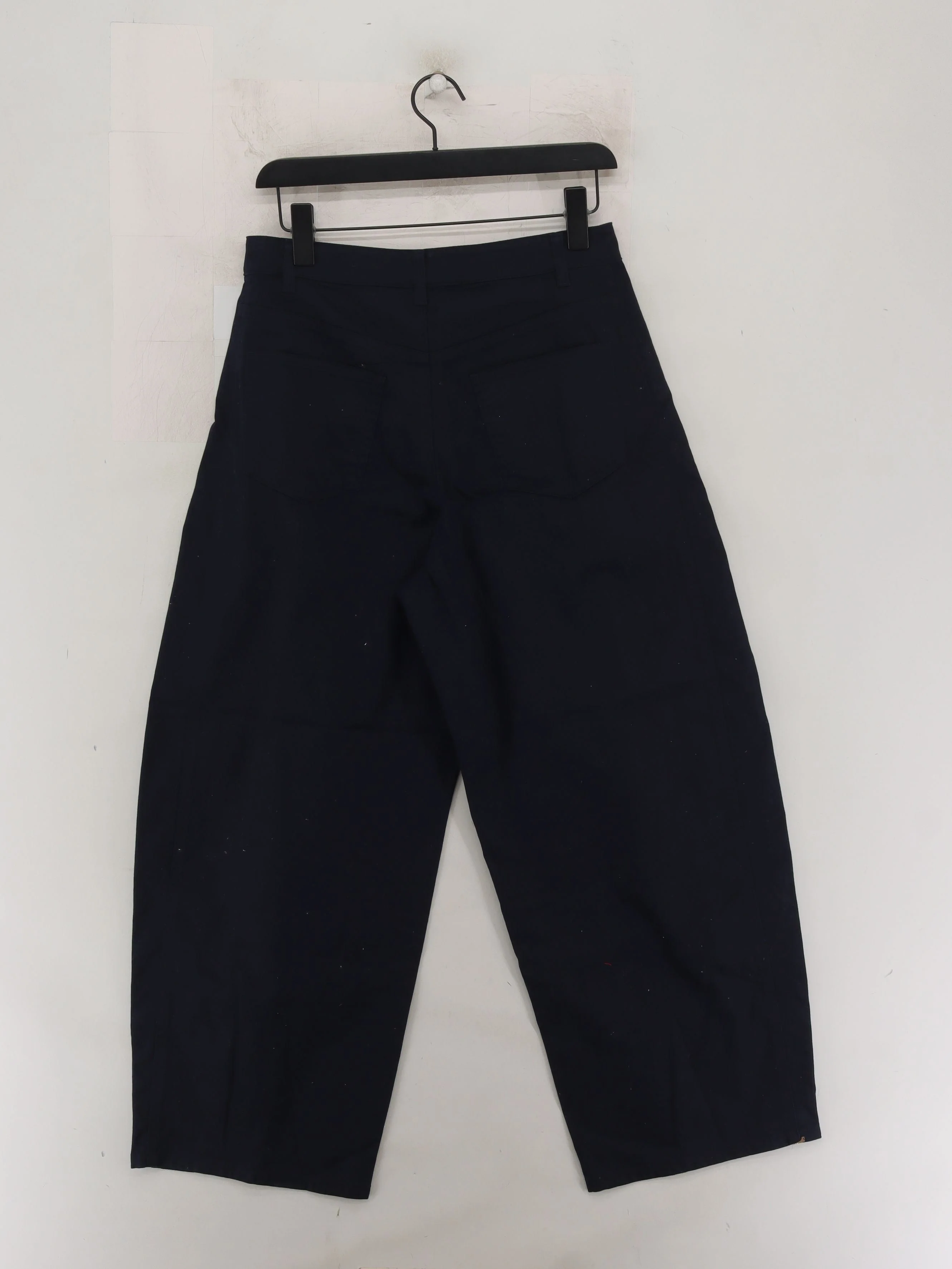 Uniqlo Men's Trousers S Blue Cotton with Elastane, Polyester Wide-Leg Chino - Image 2