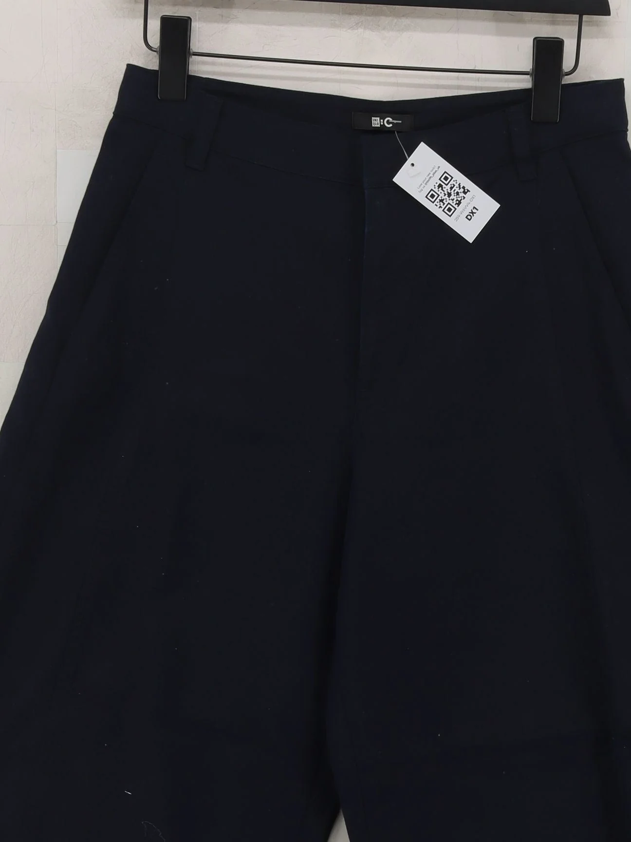 Uniqlo Men's Trousers S Blue Cotton with Elastane, Polyester Wide-Leg Chino - Image 3