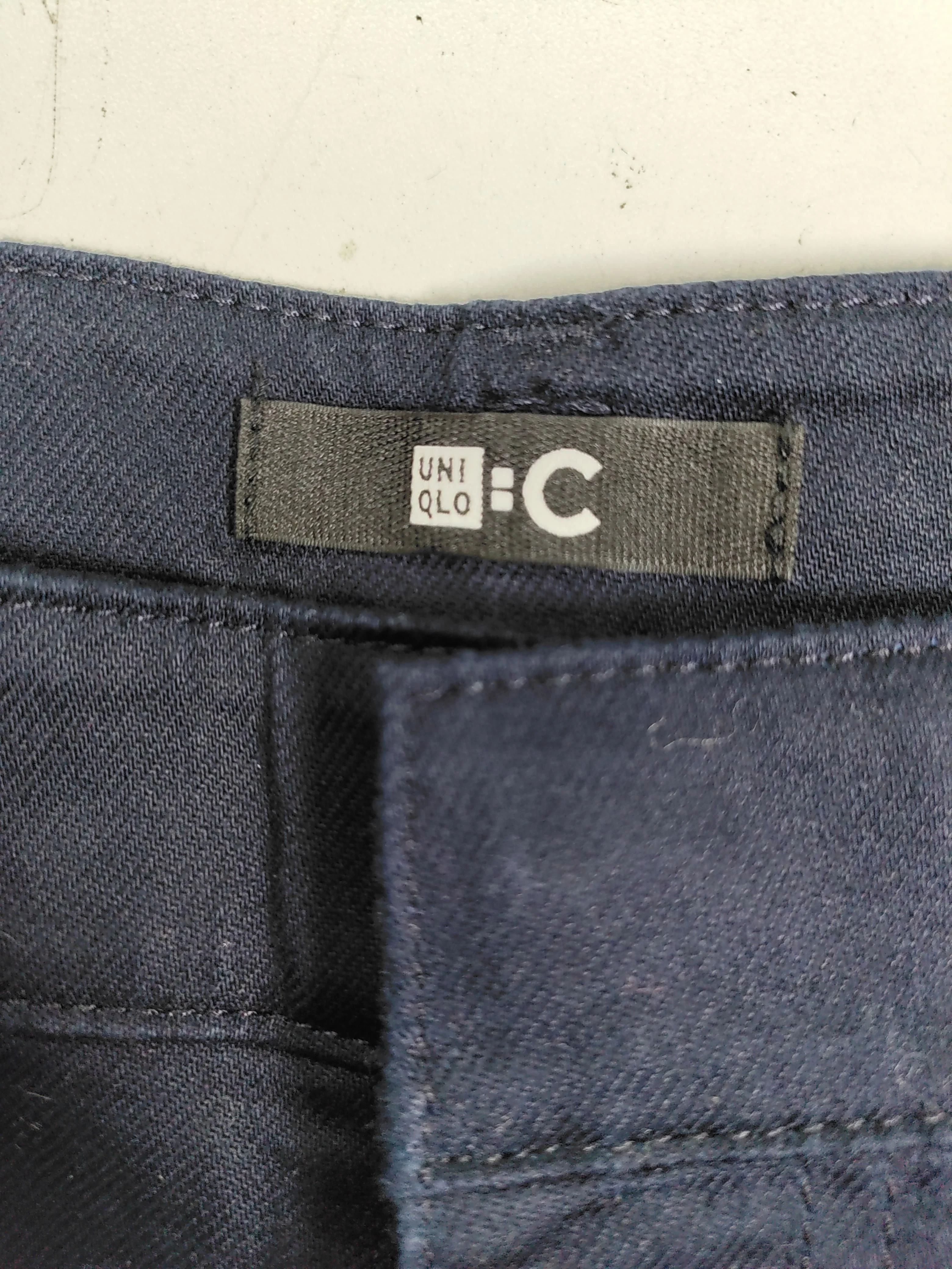 Uniqlo Men's Trousers S Blue Cotton with Elastane, Polyester Wide-Leg Chino - Image 5