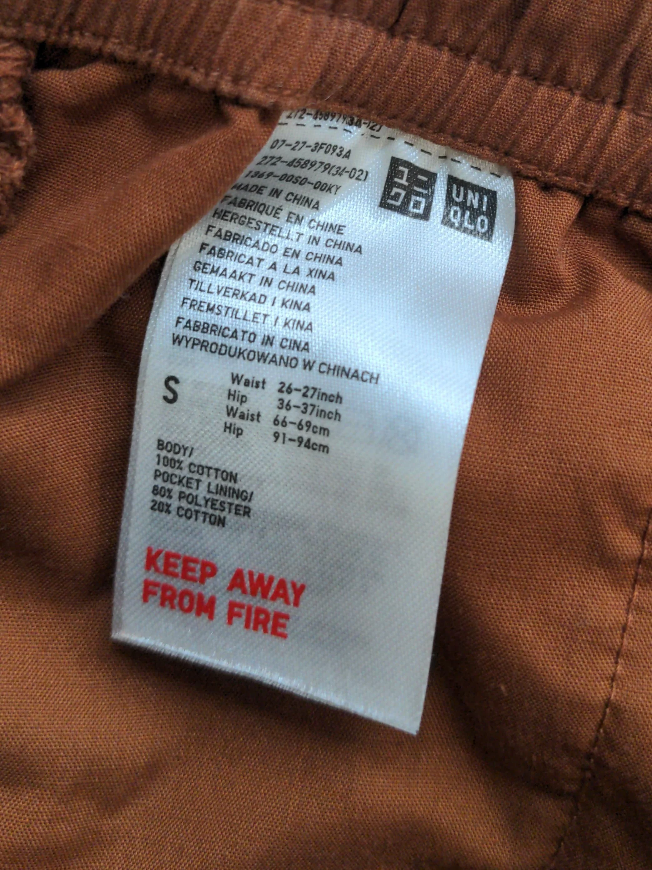 Uniqlo Men's Trousers S Brown Cotton with Polyester Straight Chino - Image 6