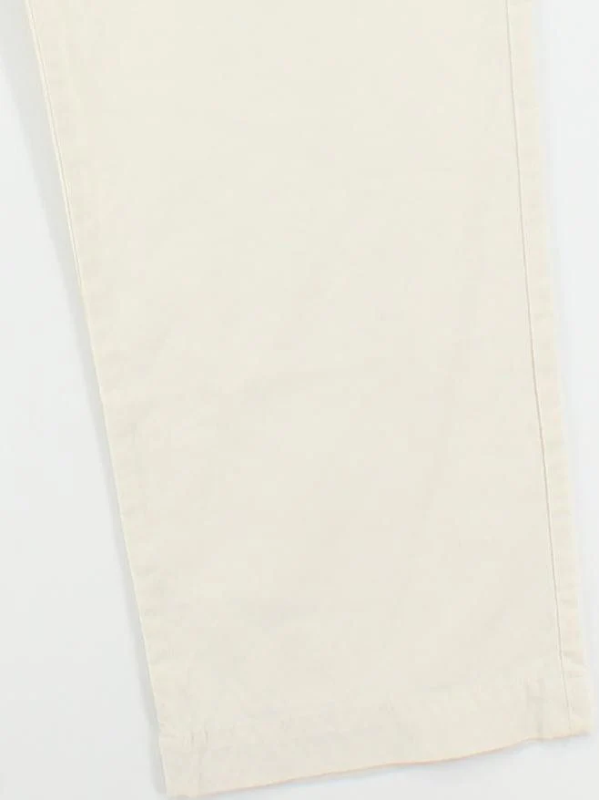 Uniqlo Men's Trousers S Cream Viscose with Linen, Polyester Wide-Leg Chino - Image 4