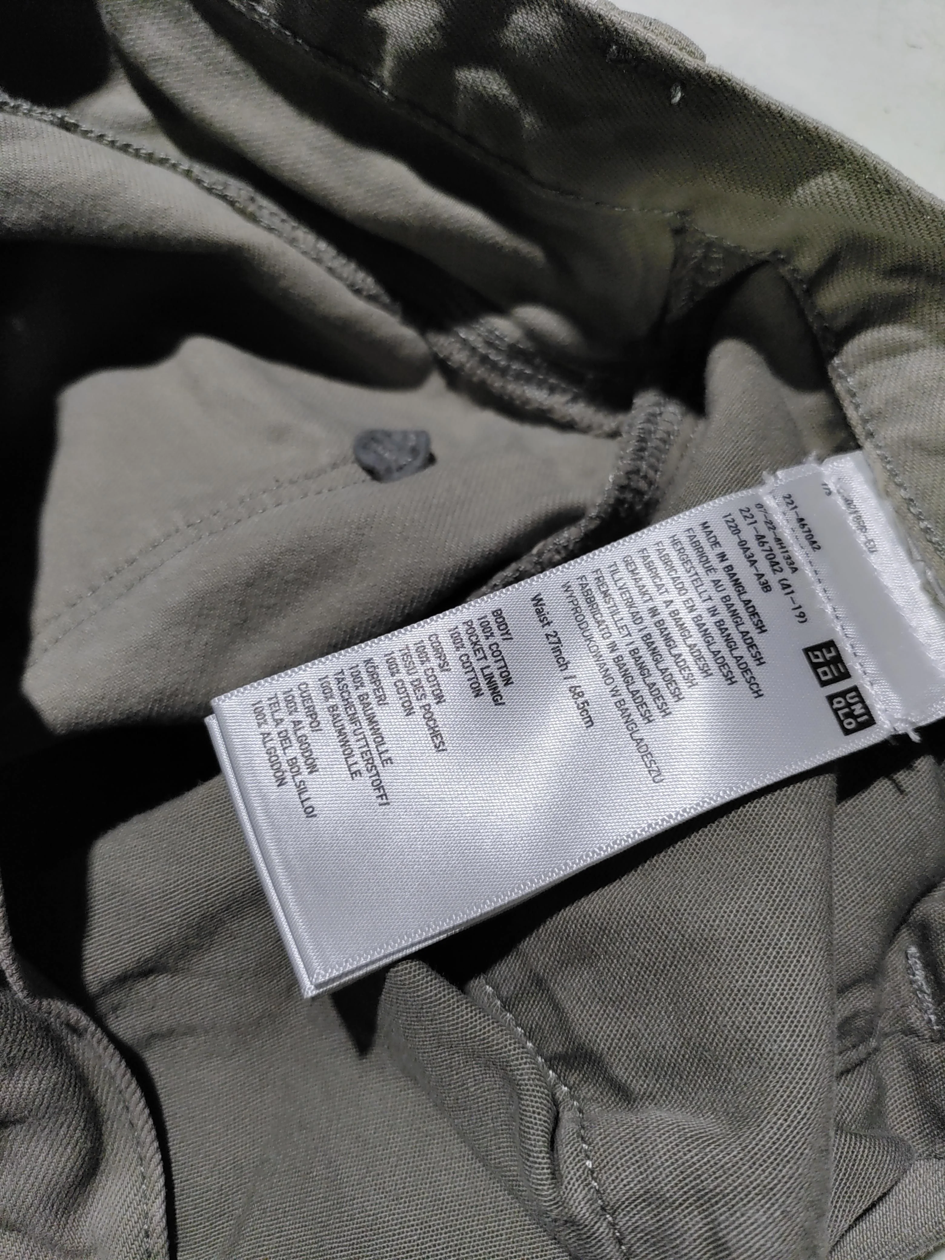 Uniqlo Men's Trousers S Grey 100% Cotton Straight Chino - Image 7