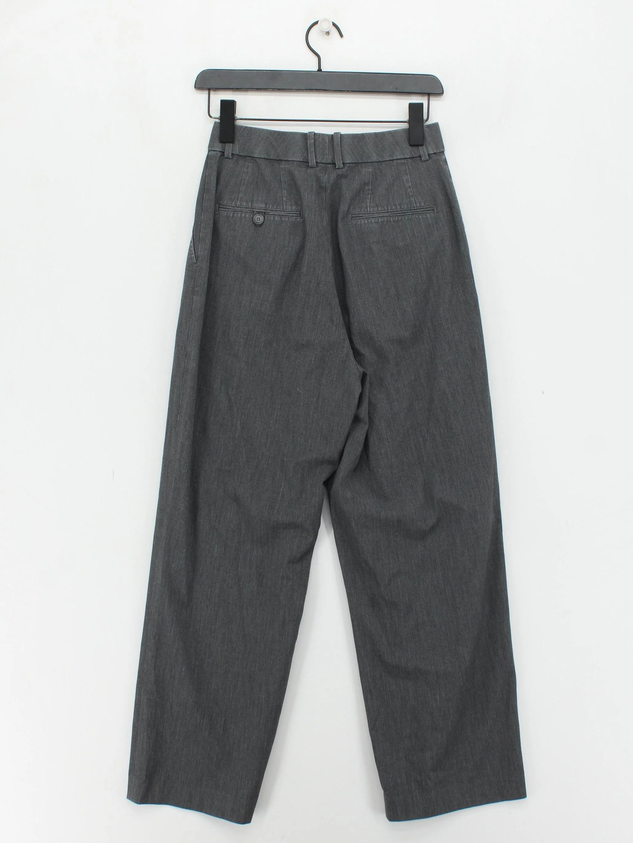 Uniqlo Men's Trousers S Grey Polyester with Viscose, Elastane Wide-Leg Capri - Image 2