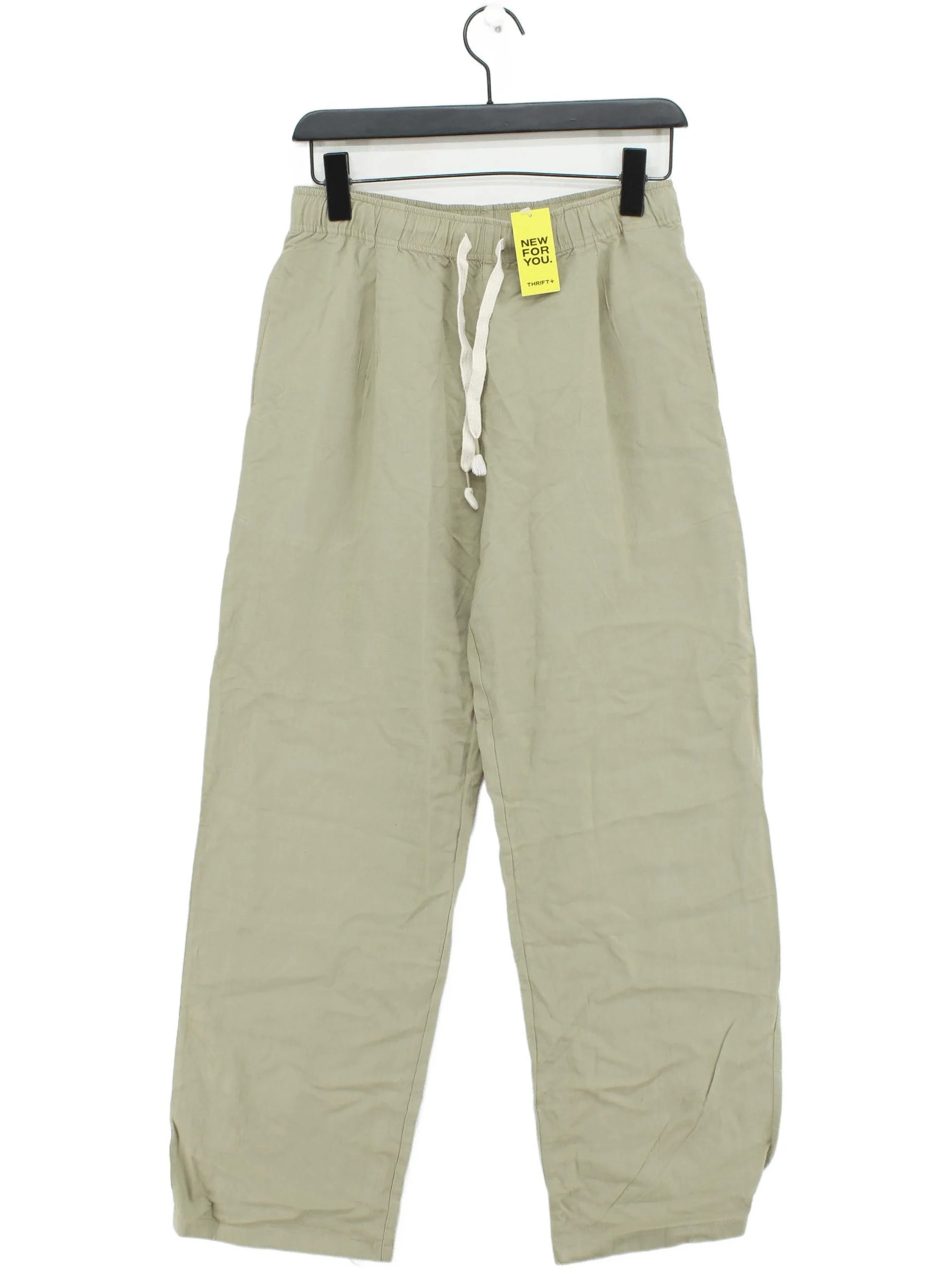 Uniqlo Men's Trousers S Grey Viscose with Linen, Cotton, Polyester Chino