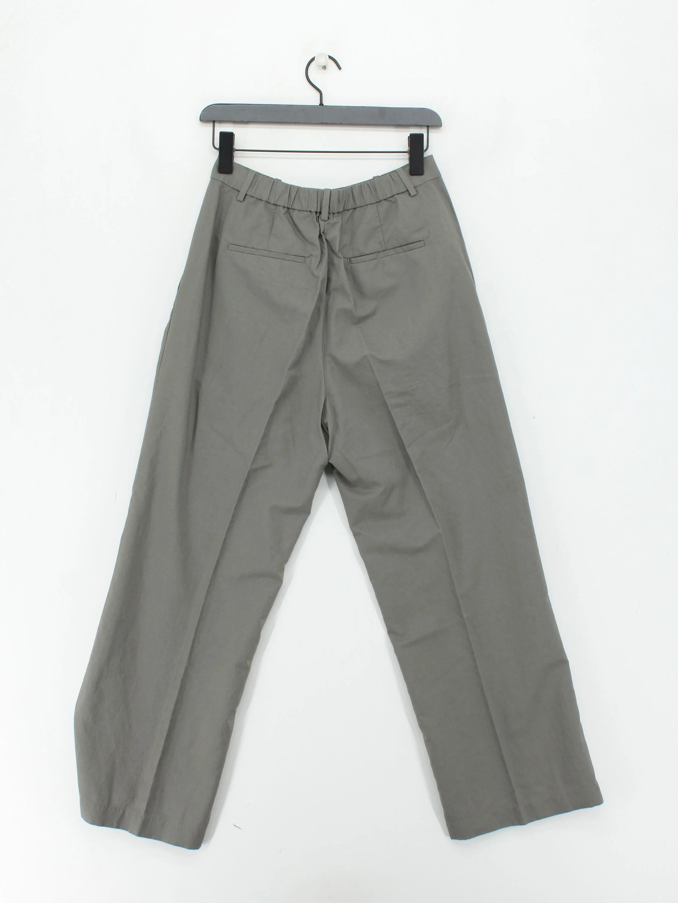 Uniqlo Men's Trousers S Grey Viscose with Linen, Polyester Wide-Leg Chino - Image 2
