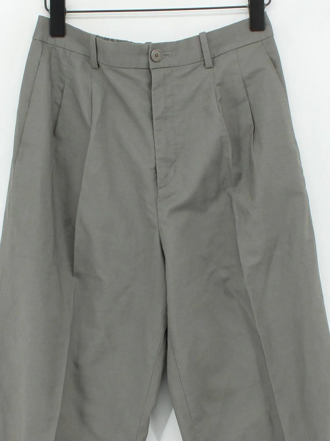 Uniqlo Men's Trousers S Grey Viscose with Linen, Polyester Wide-Leg Chino - Image 3