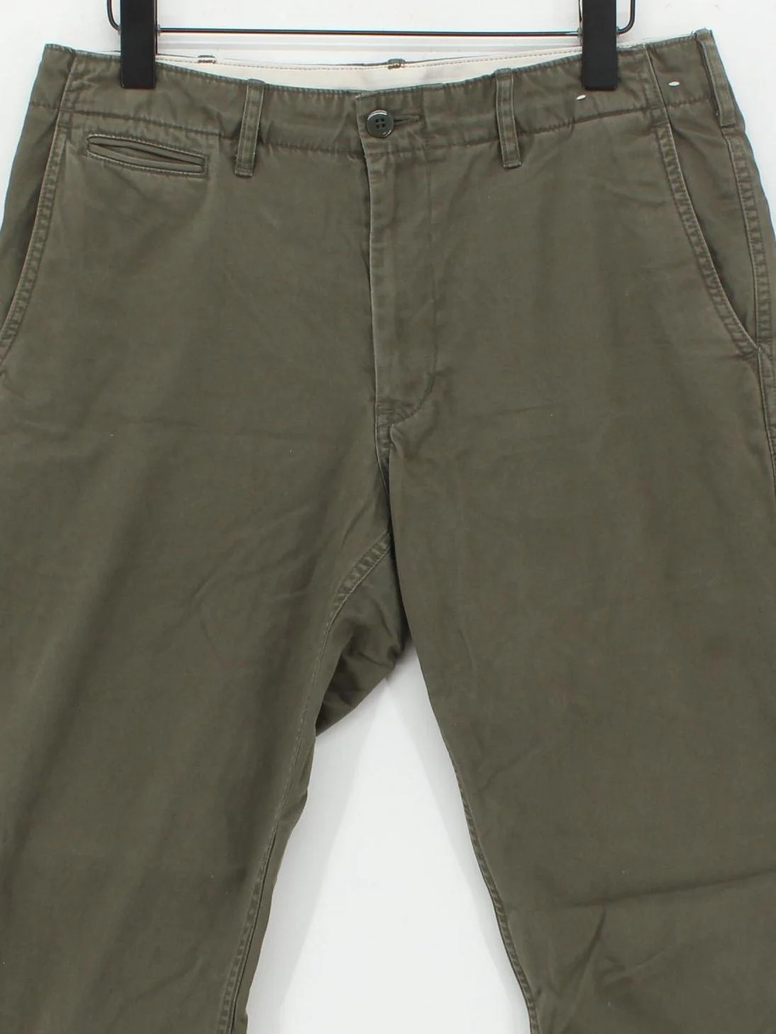 Uniqlo Men's Trousers W 32 in; L 34 in Green 100% Cotton Straight Chino - Image 3