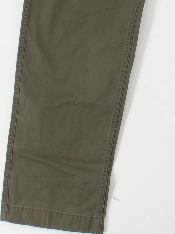 Uniqlo Men's Trousers W 32 in; L 34 in Green 100% Cotton Straight Chino - Image 4