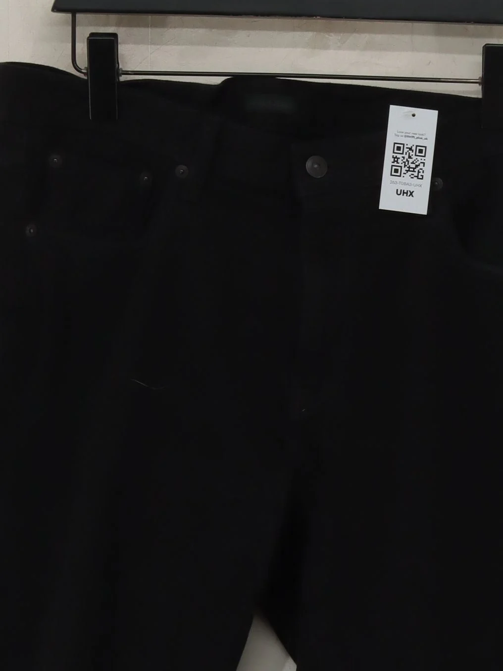Uniqlo Men's Trousers W 33 in; L 32 in Black Cotton with Elastane Straight Chino - Image 3