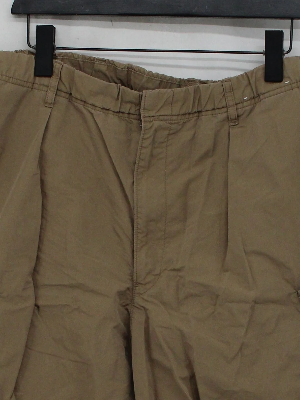 Uniqlo Men's Trousers XL Tan Cotton with Nylon, Polyester Wide-Leg Cargo - Image 3