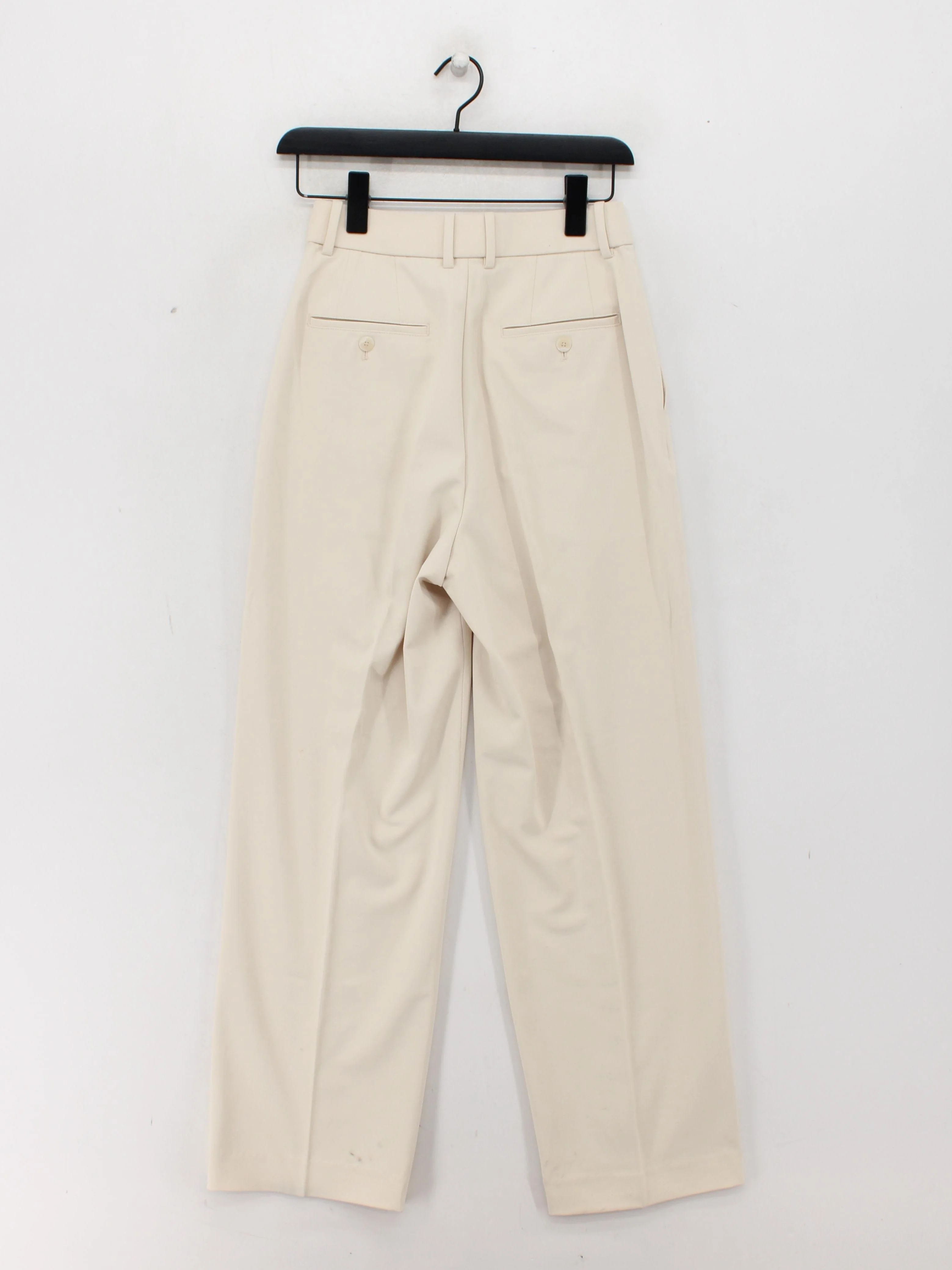 Uniqlo Men's Trousers XS Cream Polyester with Viscose, Elastane Wide-Leg Chino - Image 2