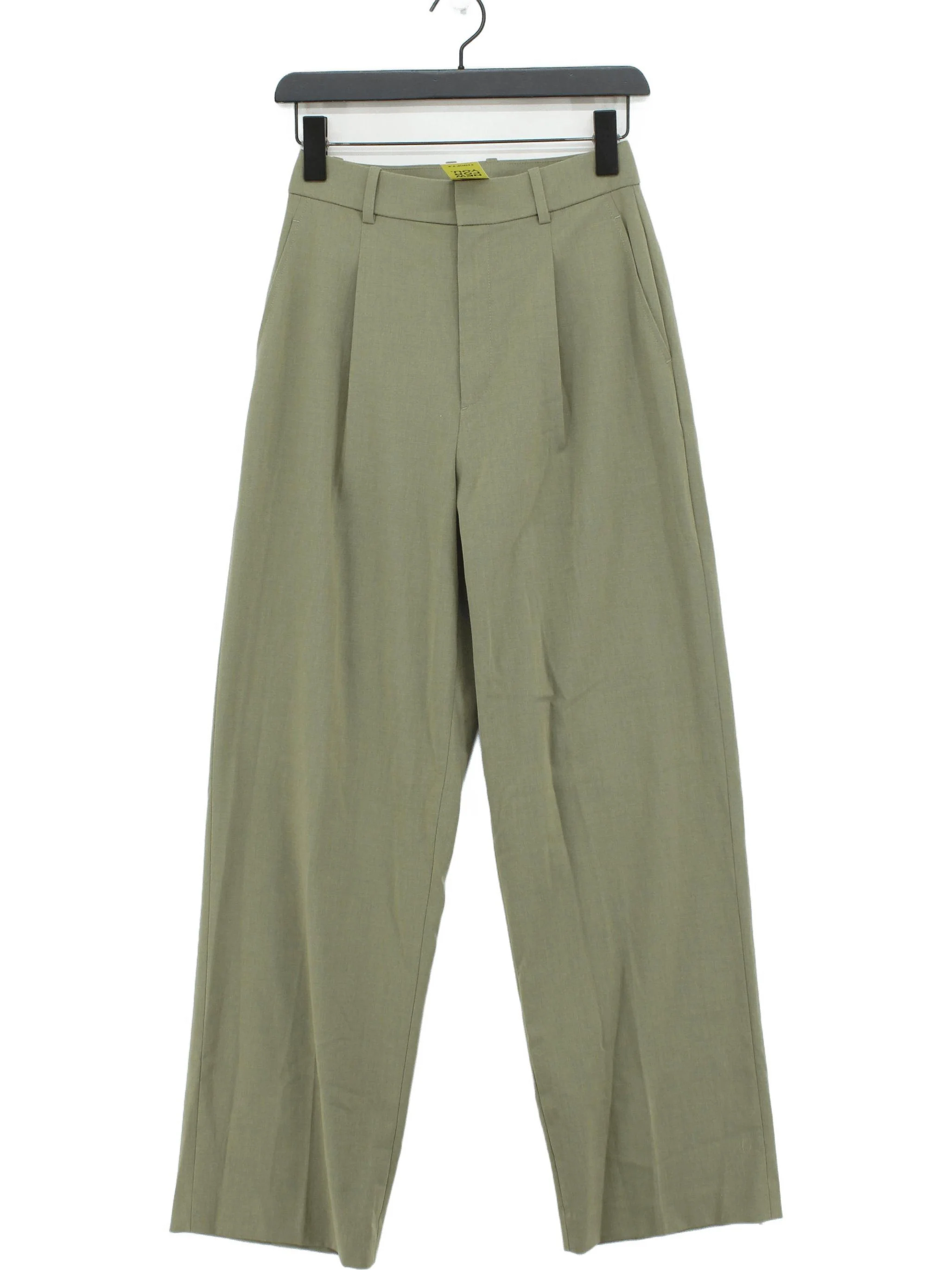 Uniqlo Men's Trousers XS Green Polyester with Viscose, Elastane Wide-Leg Capri