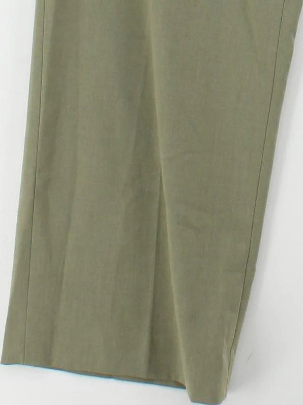 Uniqlo Men's Trousers XS Green Polyester with Viscose, Elastane Wide-Leg Capri - Image 4