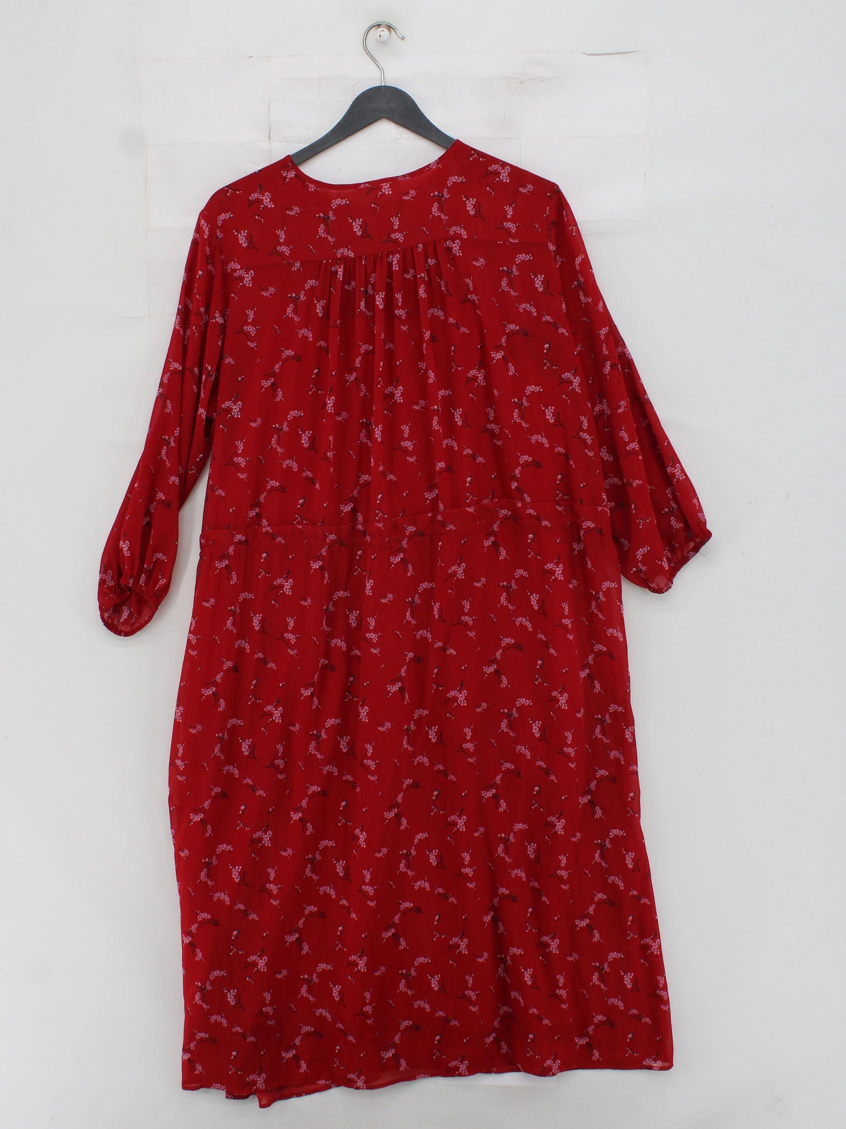 Uniqlo Shirt Midi Dress L in Red - Image 2