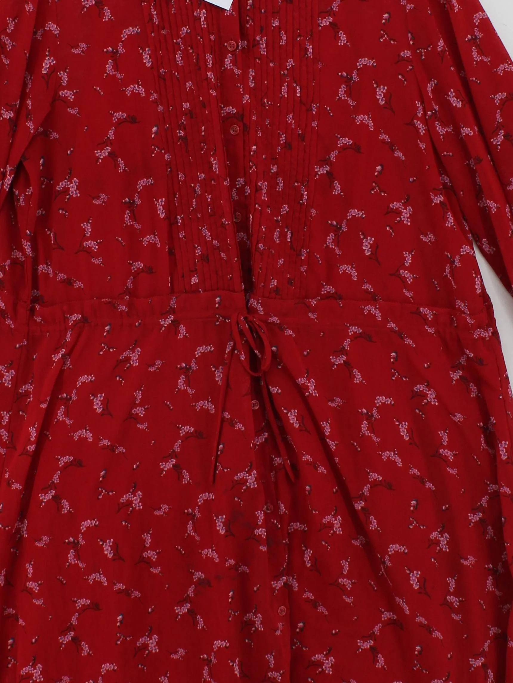 Uniqlo Shirt Midi Dress L in Red - Image 3