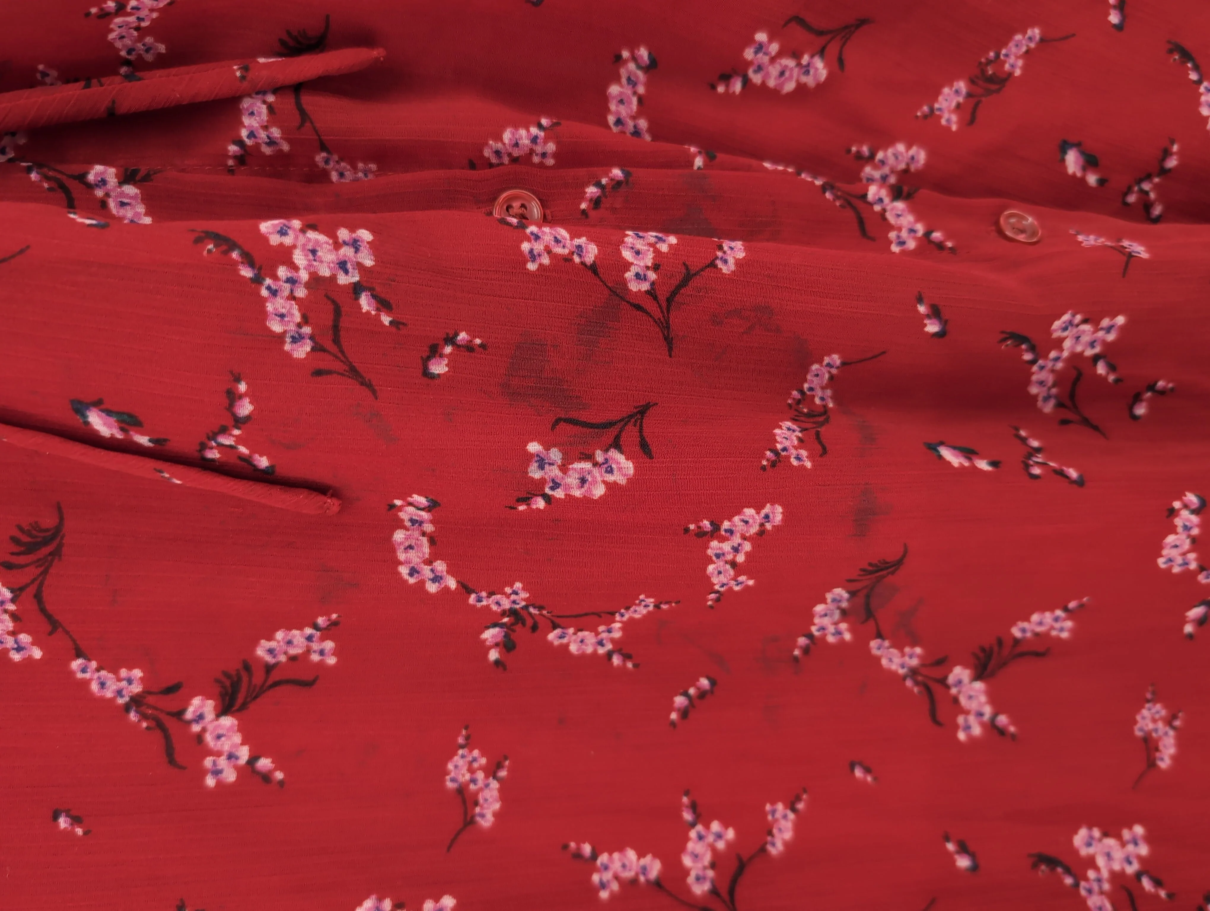 Uniqlo Shirt Midi Dress L in Red - Image 5