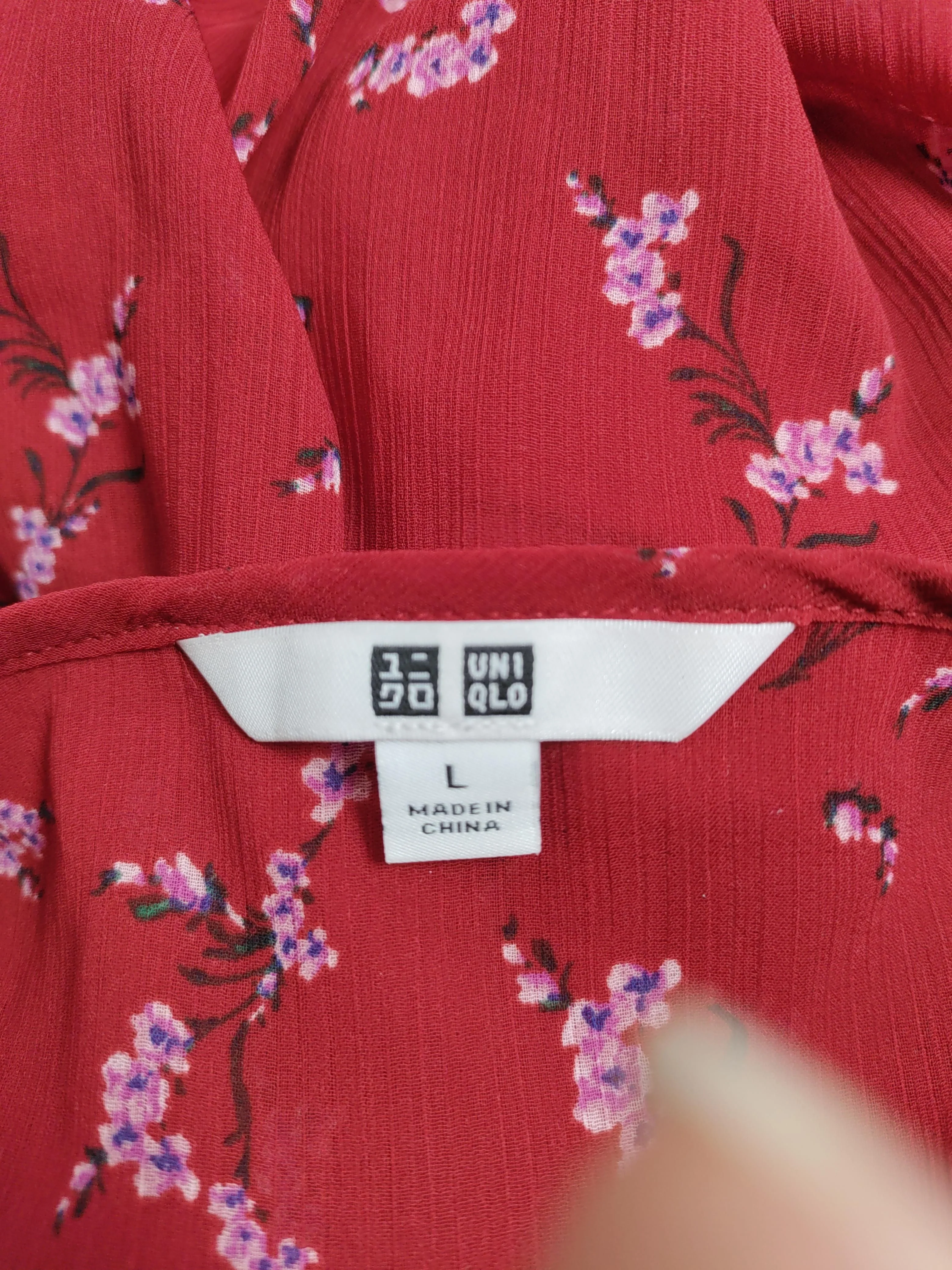 Uniqlo Shirt Midi Dress L in Red - Image 6